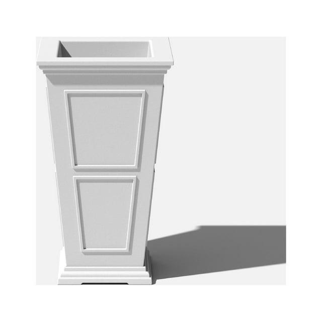 Veradek Brixton Tall 28" Plastic Planter - White