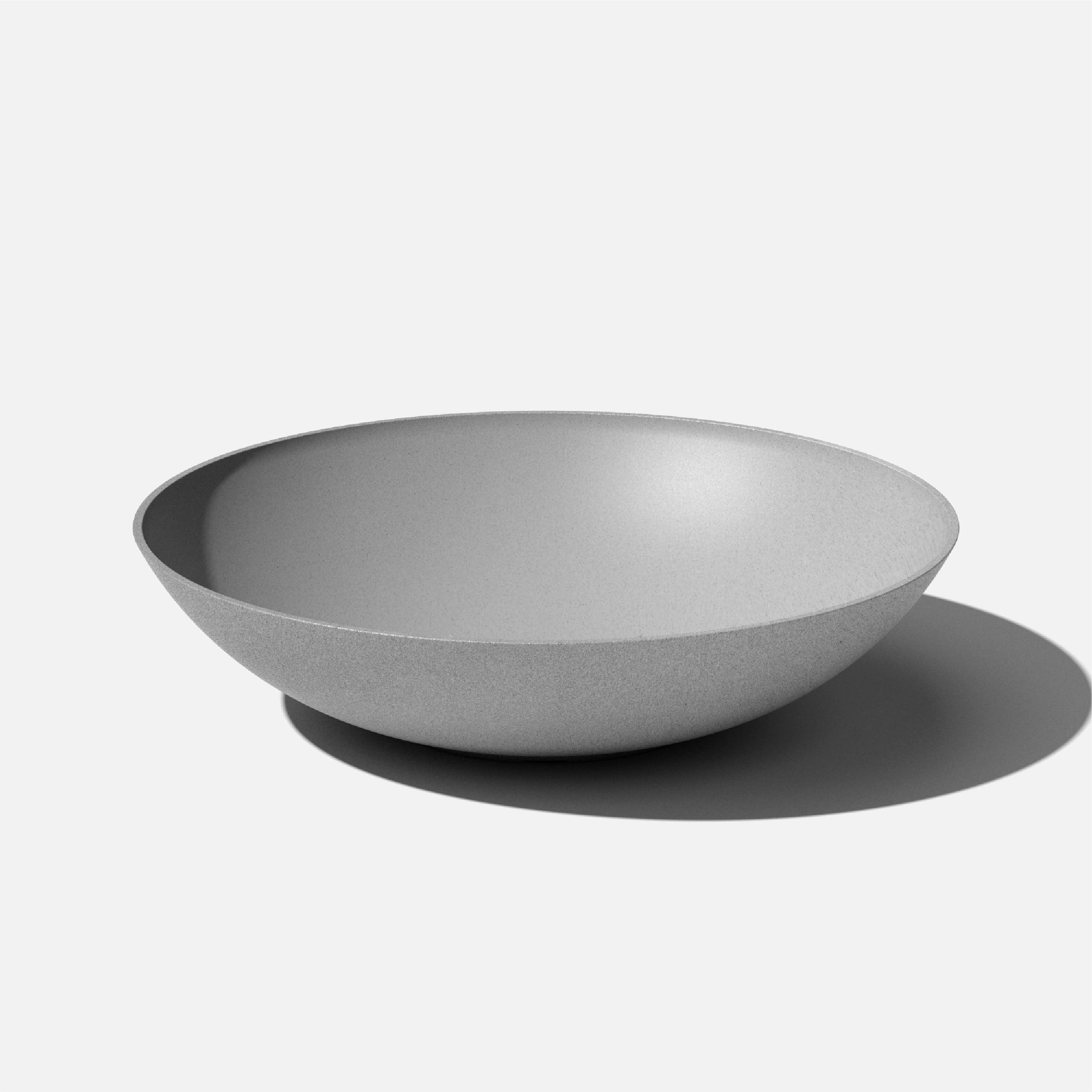 Veradek Mason Modern 32" Gray Plastic-Stone Large Round Planter