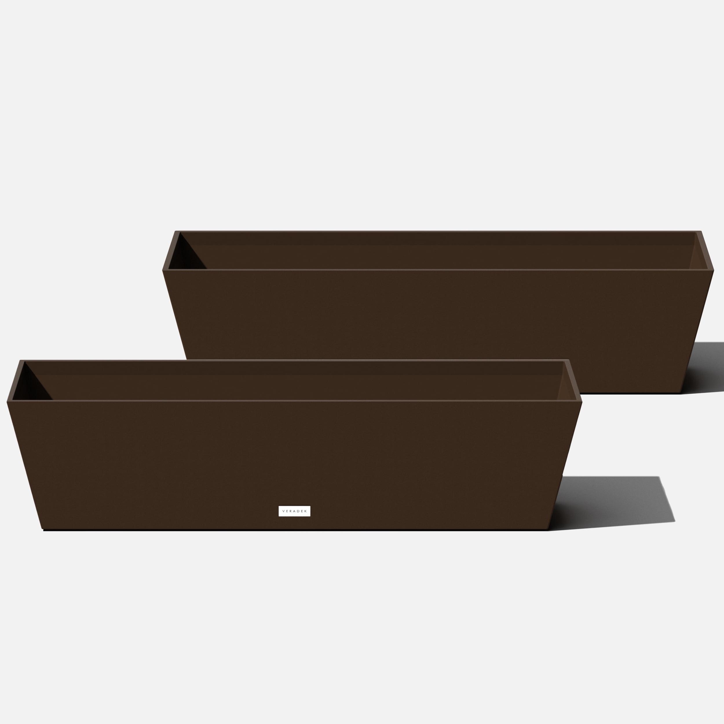 Modern Espresso 36" Recycled Plastic Window Box Planter