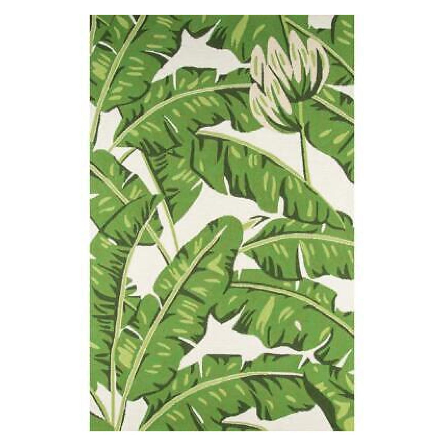 Veranda Bracegirdle Leaf Hooked Accent Rug - Momeni