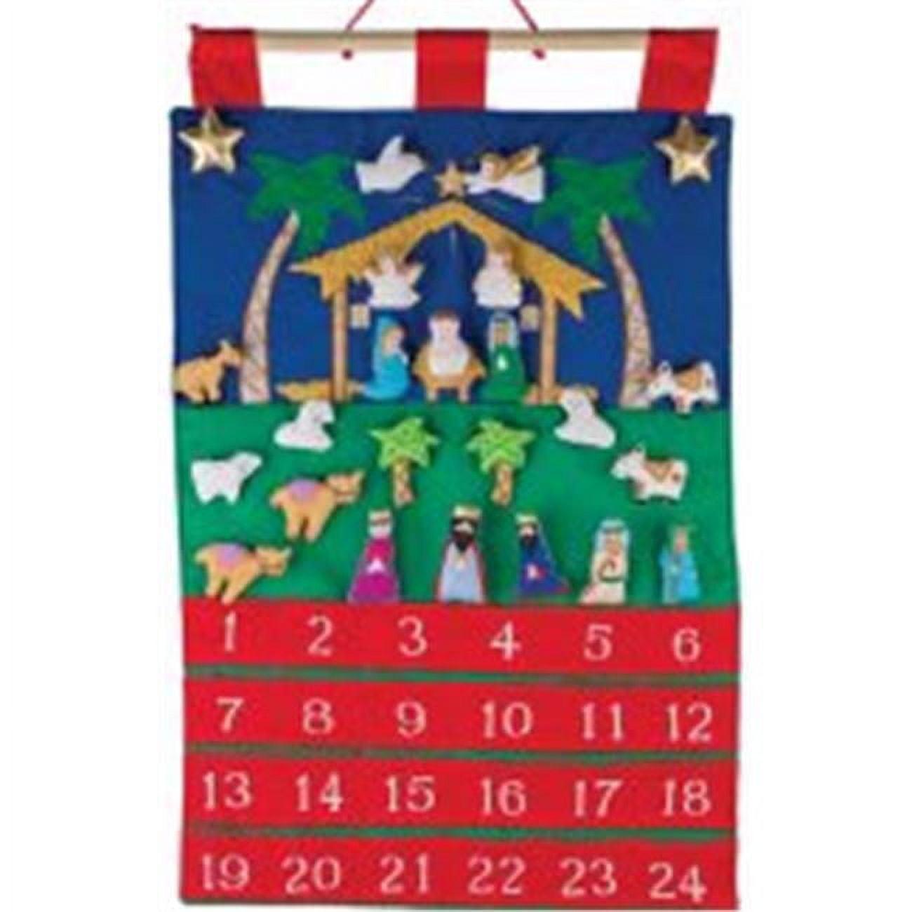 Nativity Fabric Advent Calendar with Velcro Figures