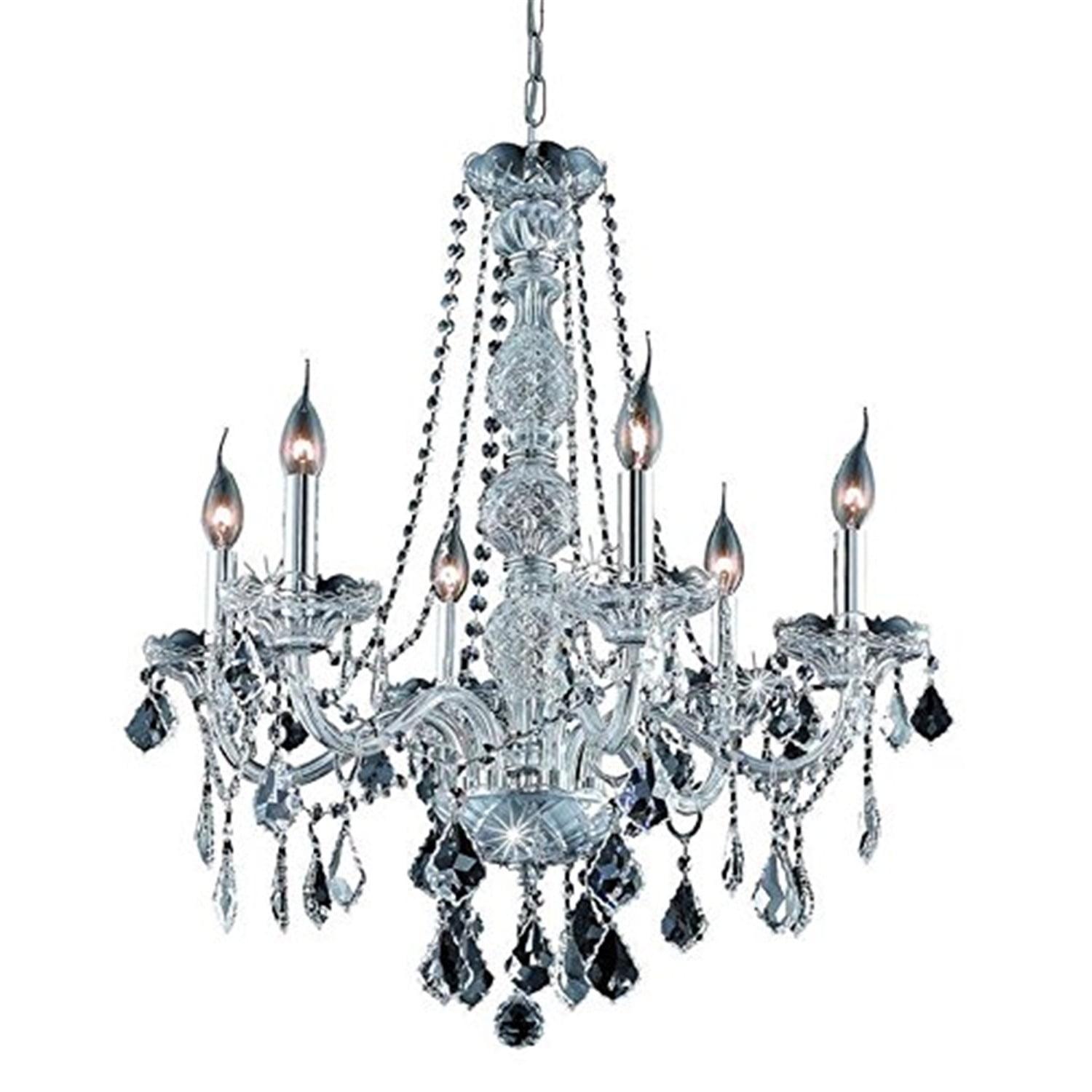 Elegant Lighting Verona 6 light Chrome Chandelier Clear Royal Cut Crystal