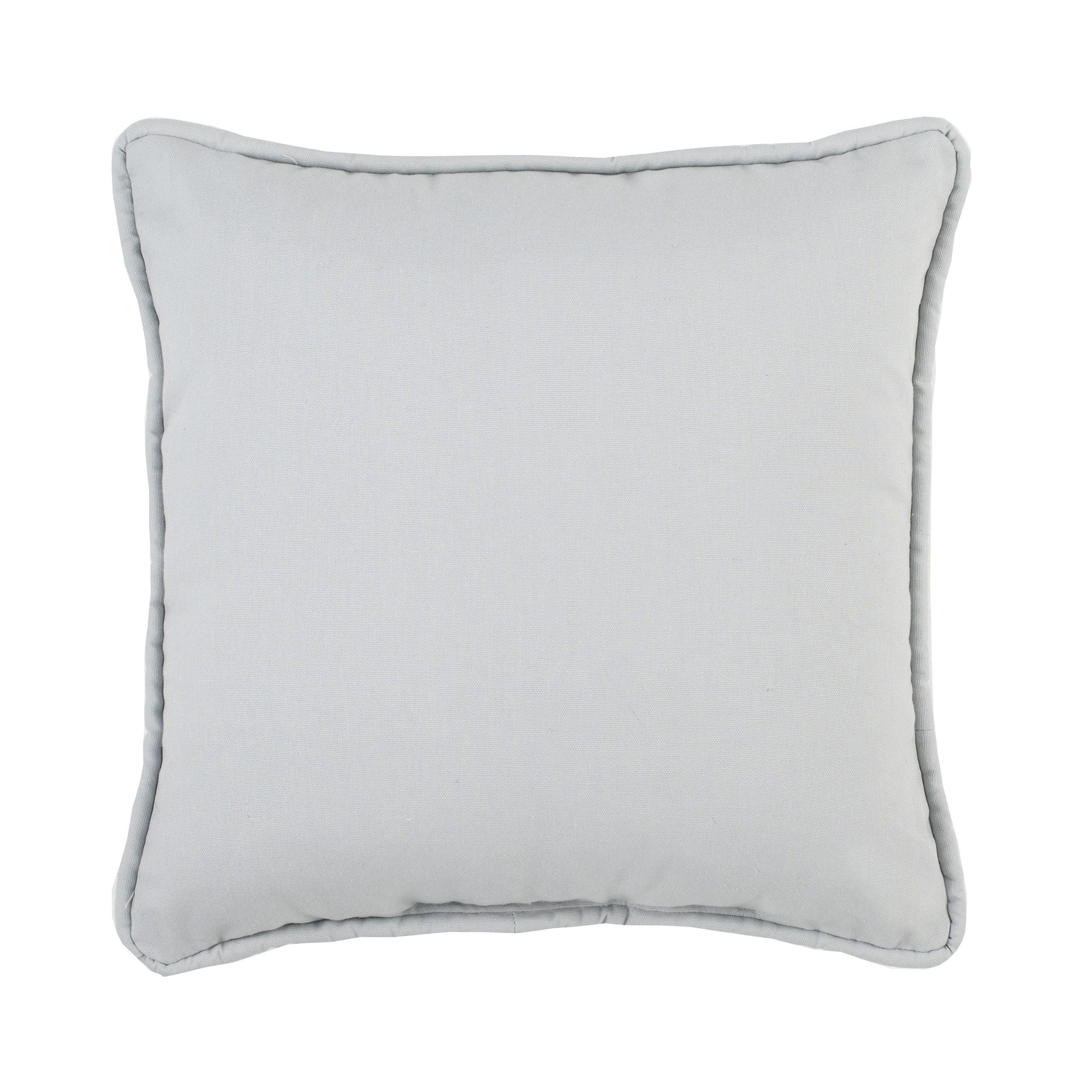 Verona II Solid Gray Cotton Square Pillow