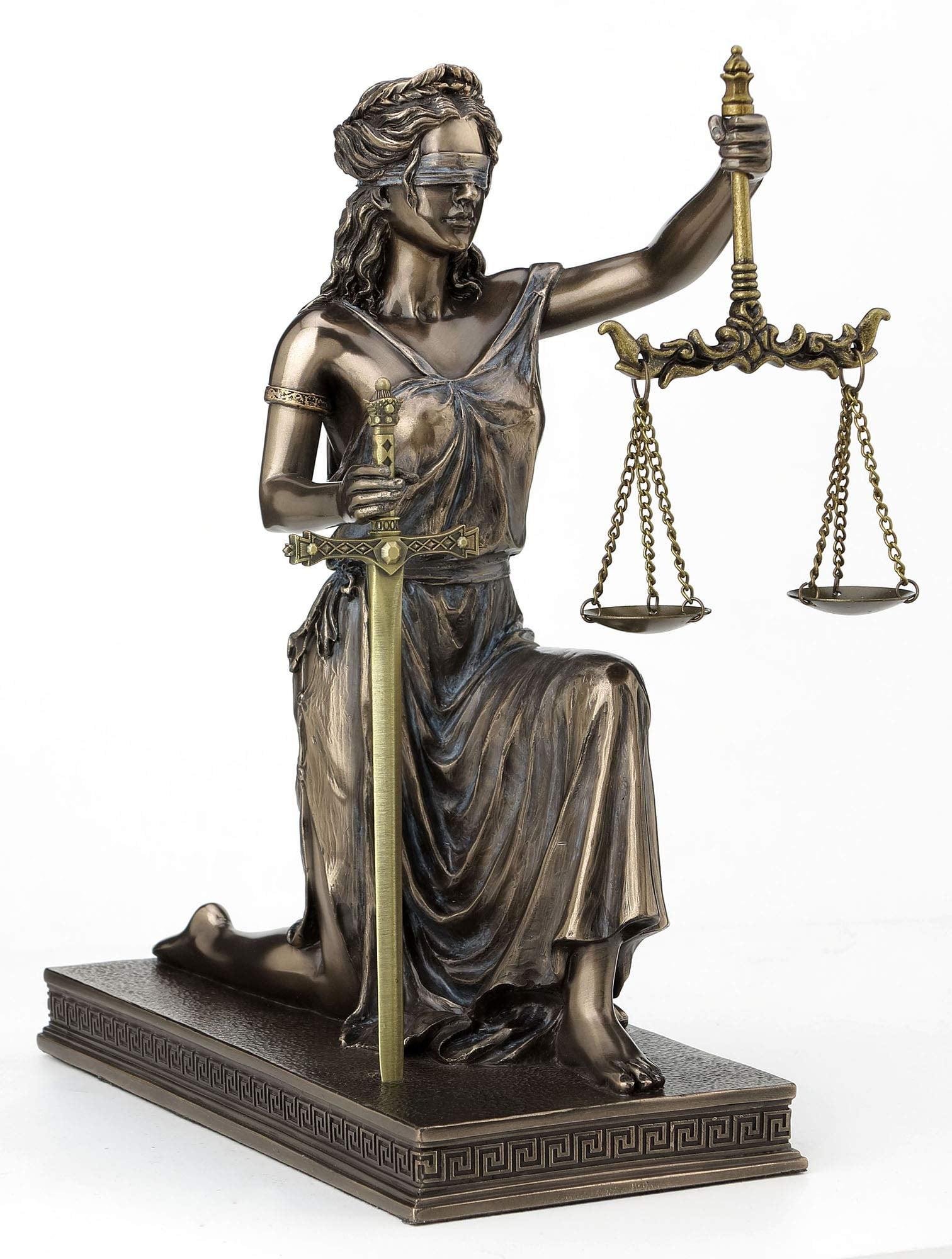 Greek Goddess Lady of Justice Statue 16"H La Justicia Themis Dike Figurine Decor