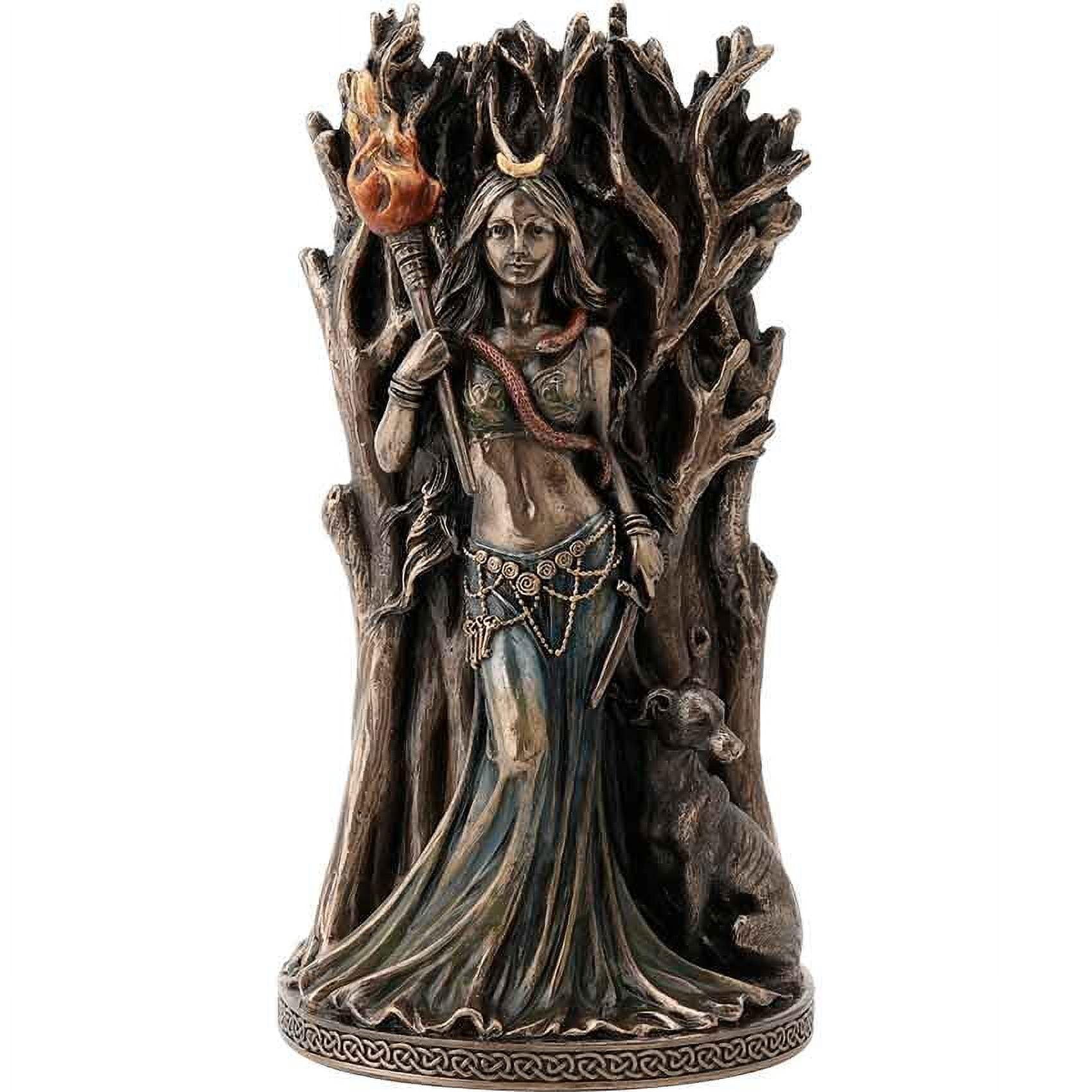 Veronese Design 8 1/4" Hecate Greek Goddess of Magic and Her Hound