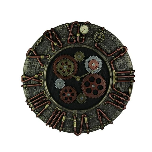 Veronese Design Steampunk Electricity Conduit Piping Wall Clock