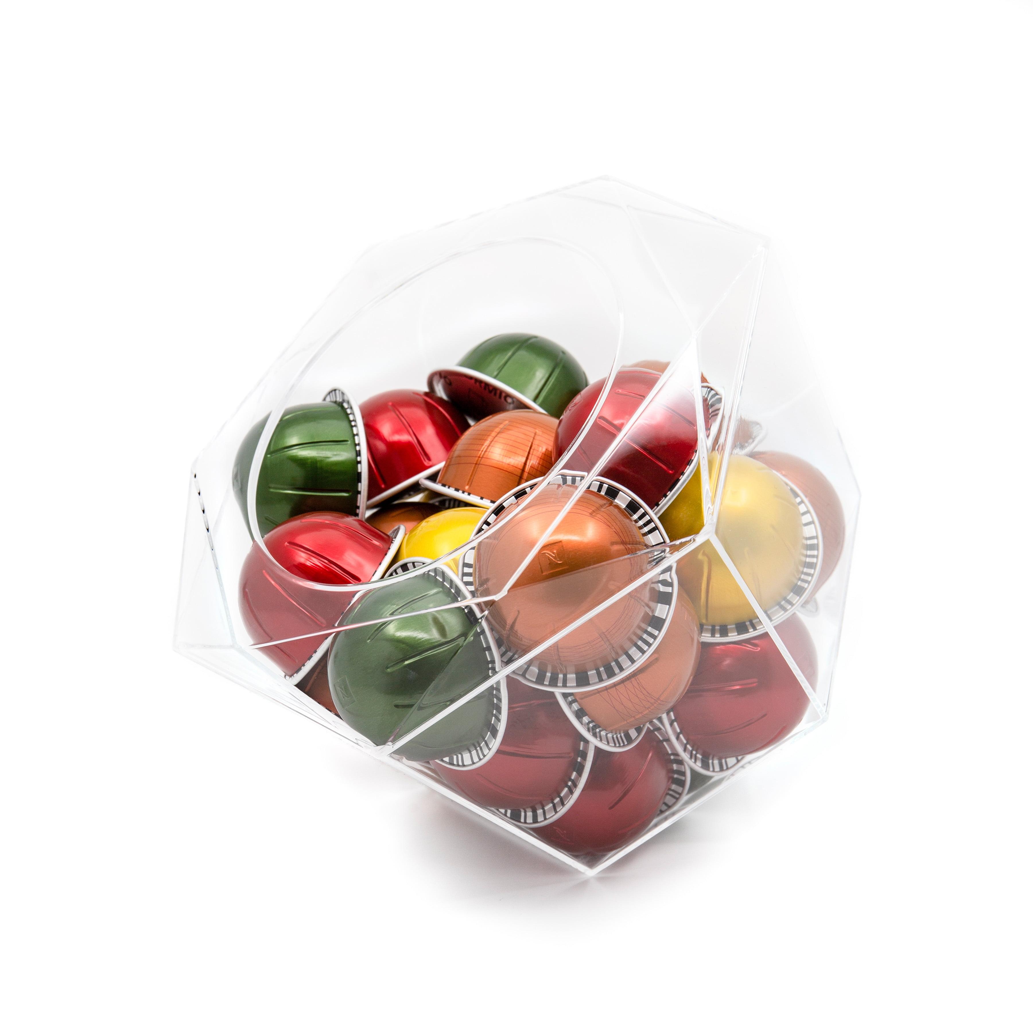 Clear Acrylic Hexagon Coffee Pod Holder for Nespresso