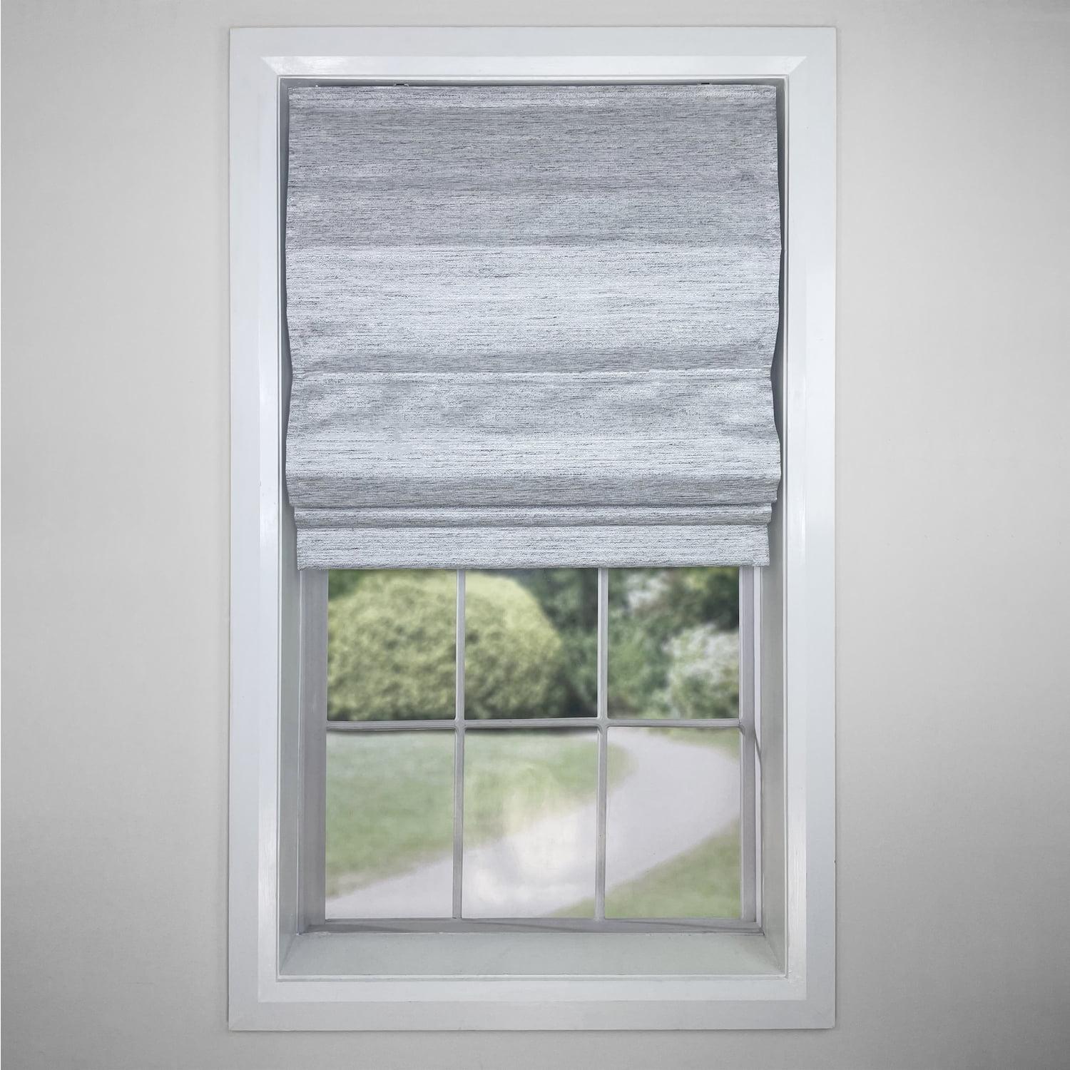 Versailles Caesar Cordless Roman Blackout Shades For Windows Insides/Outside Mount Stone