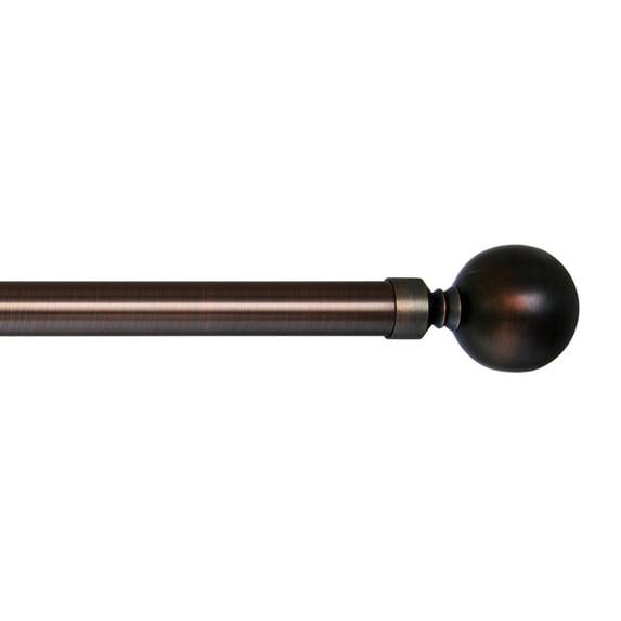 Versailles LX01 Ball Finial Rod Set 86/144" Antique Bronze/Brown