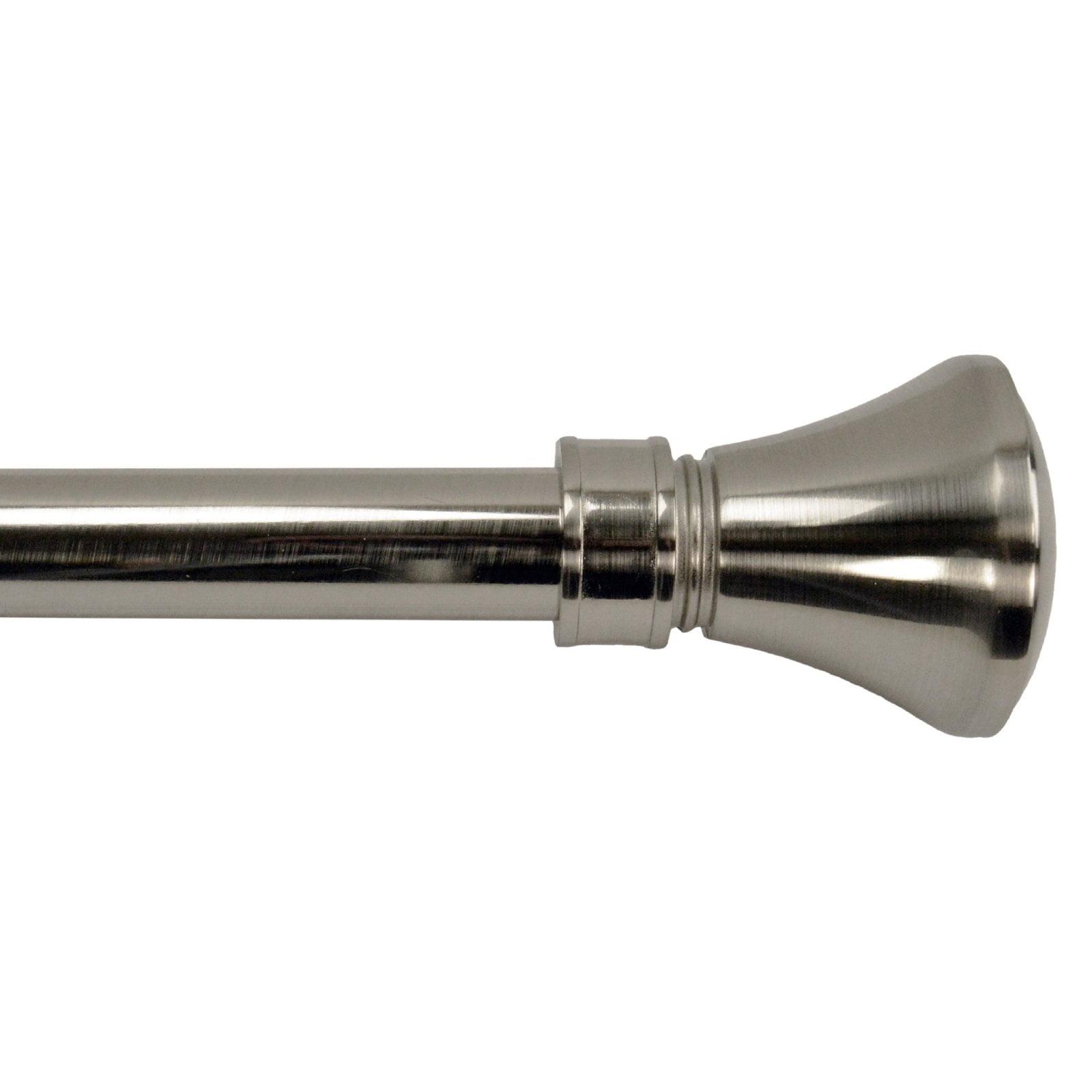 Lexington Pewter Adjustable Steel Curtain Rod 86-144 in.