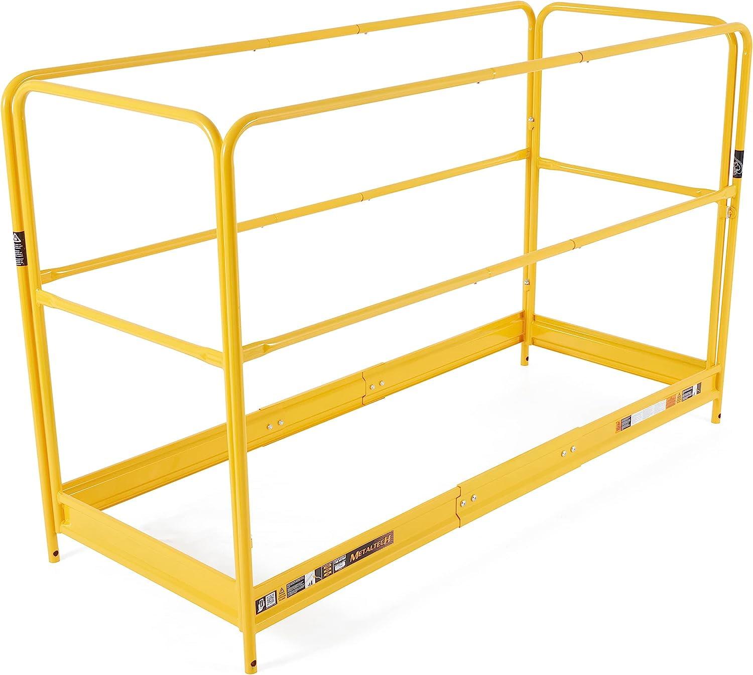 Yellow Powder-Coated Steel 6-Foot Scaffolding Guard Rail