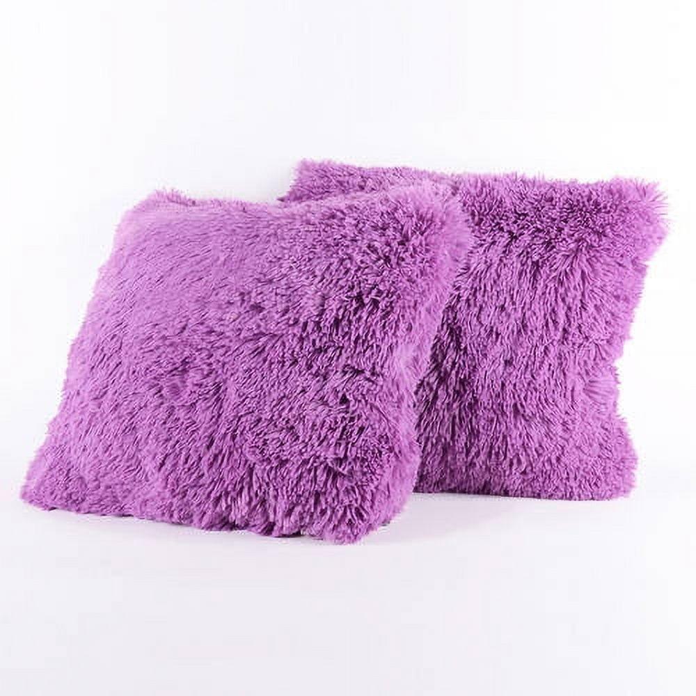 Faux Fur Reversible Throw Pillow (Set of 2)