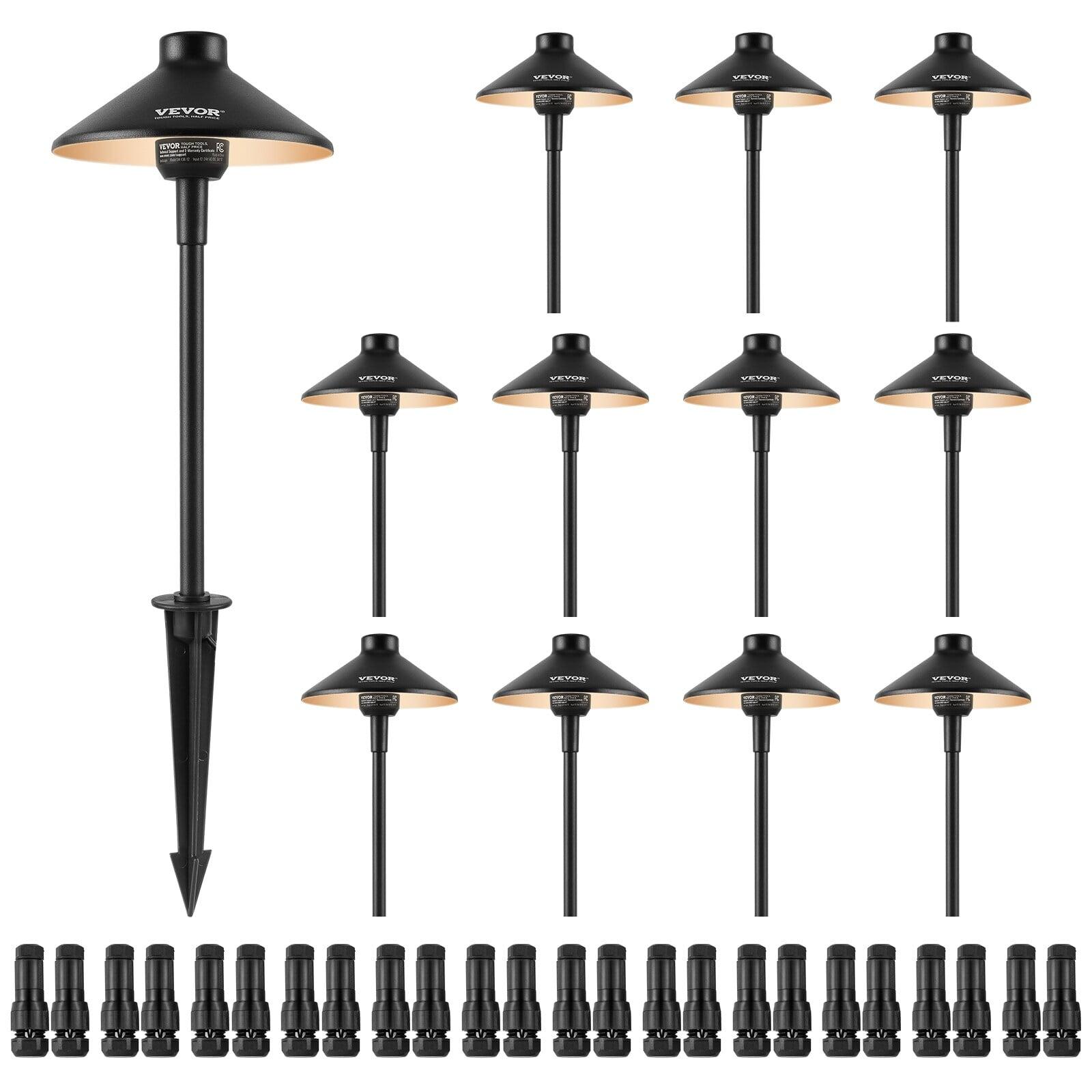 Black Aluminum LED Pathway Lights Multipack, 12 Pack