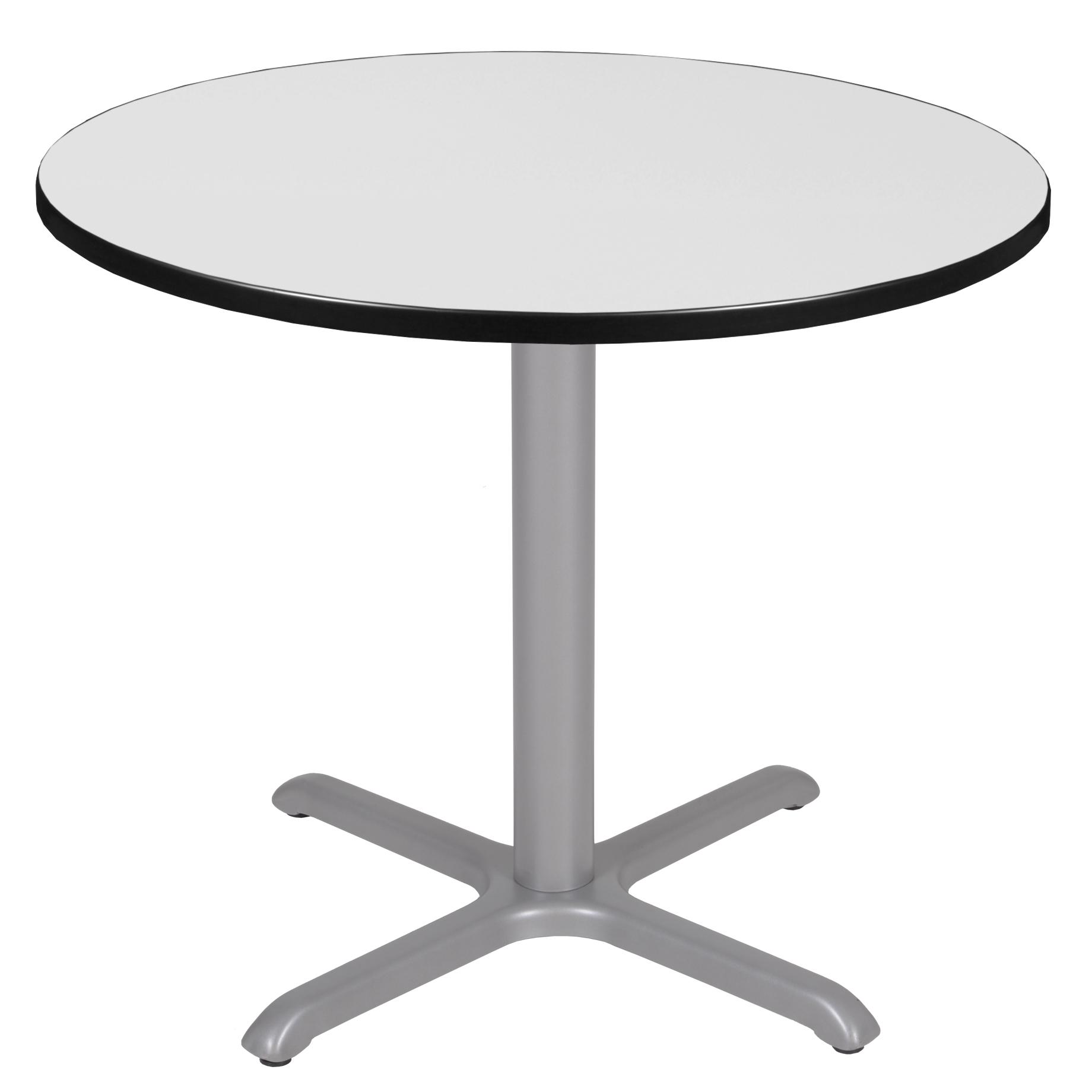 Ash Grey & White 36" Round Reversible Dining Table