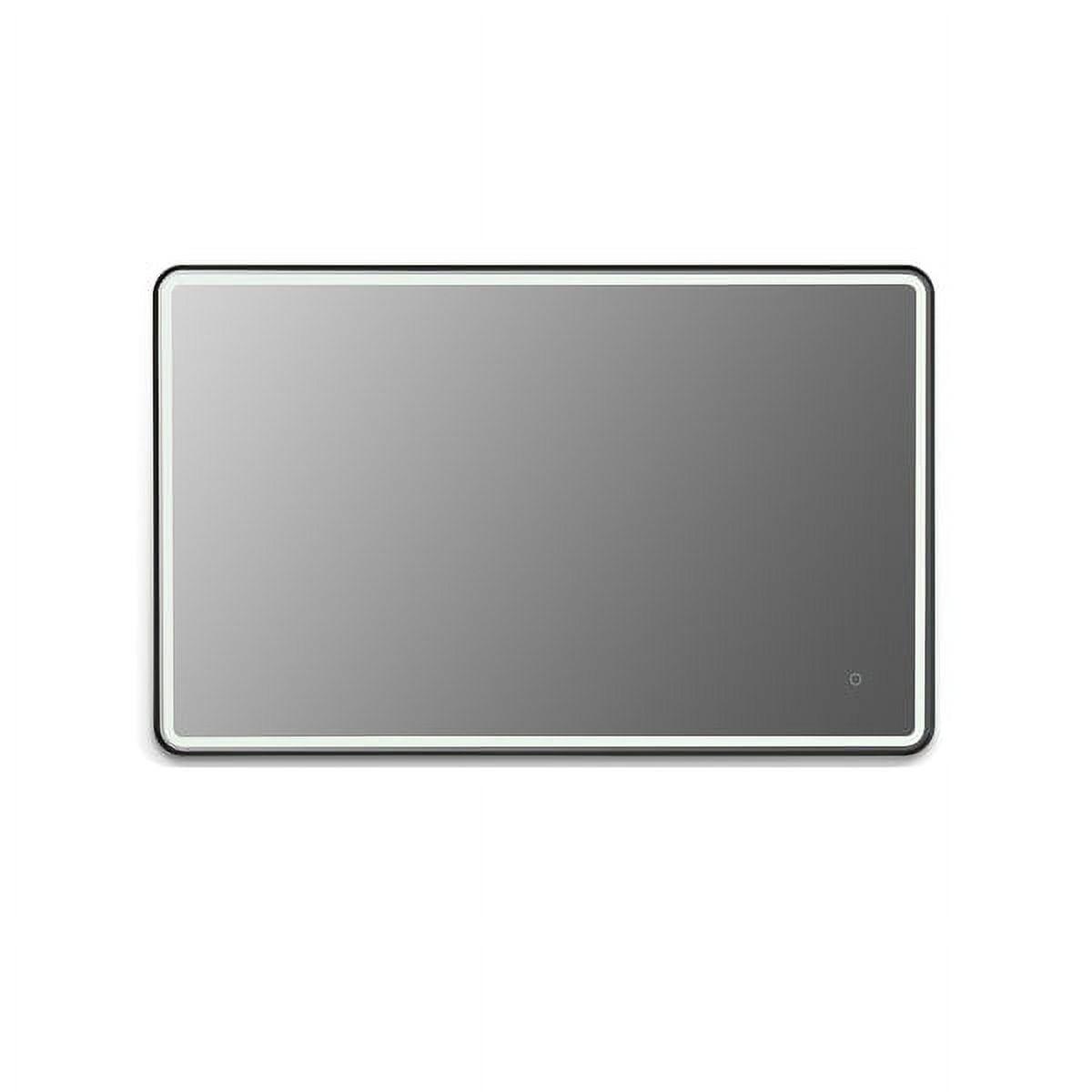 Viaggi 48" Silver and Gold LED Lighted Bathroom Vanity Mirror