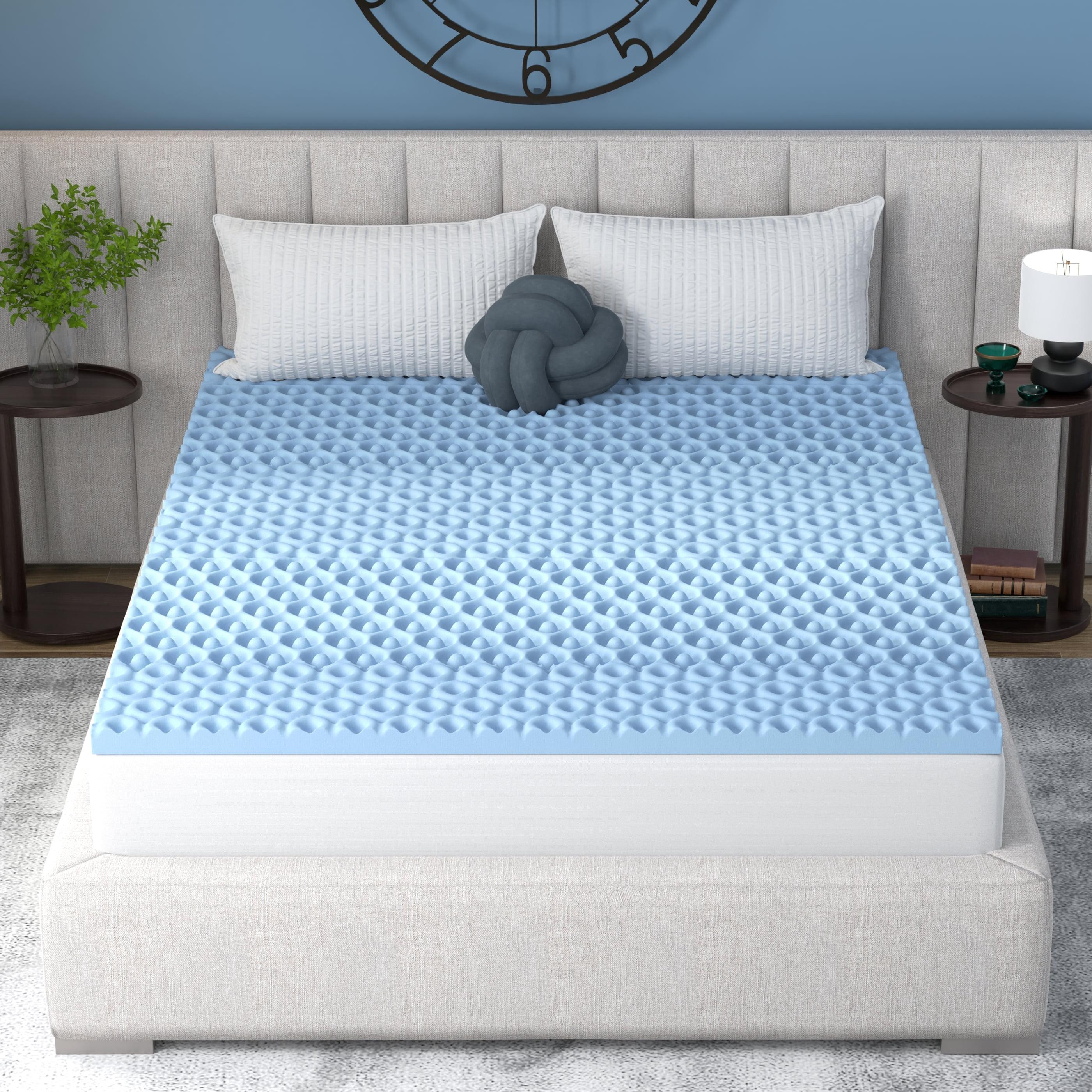 Vibe 2” Cool Pod Convoluted Gel Memory Foam Mattress Topper, Full
