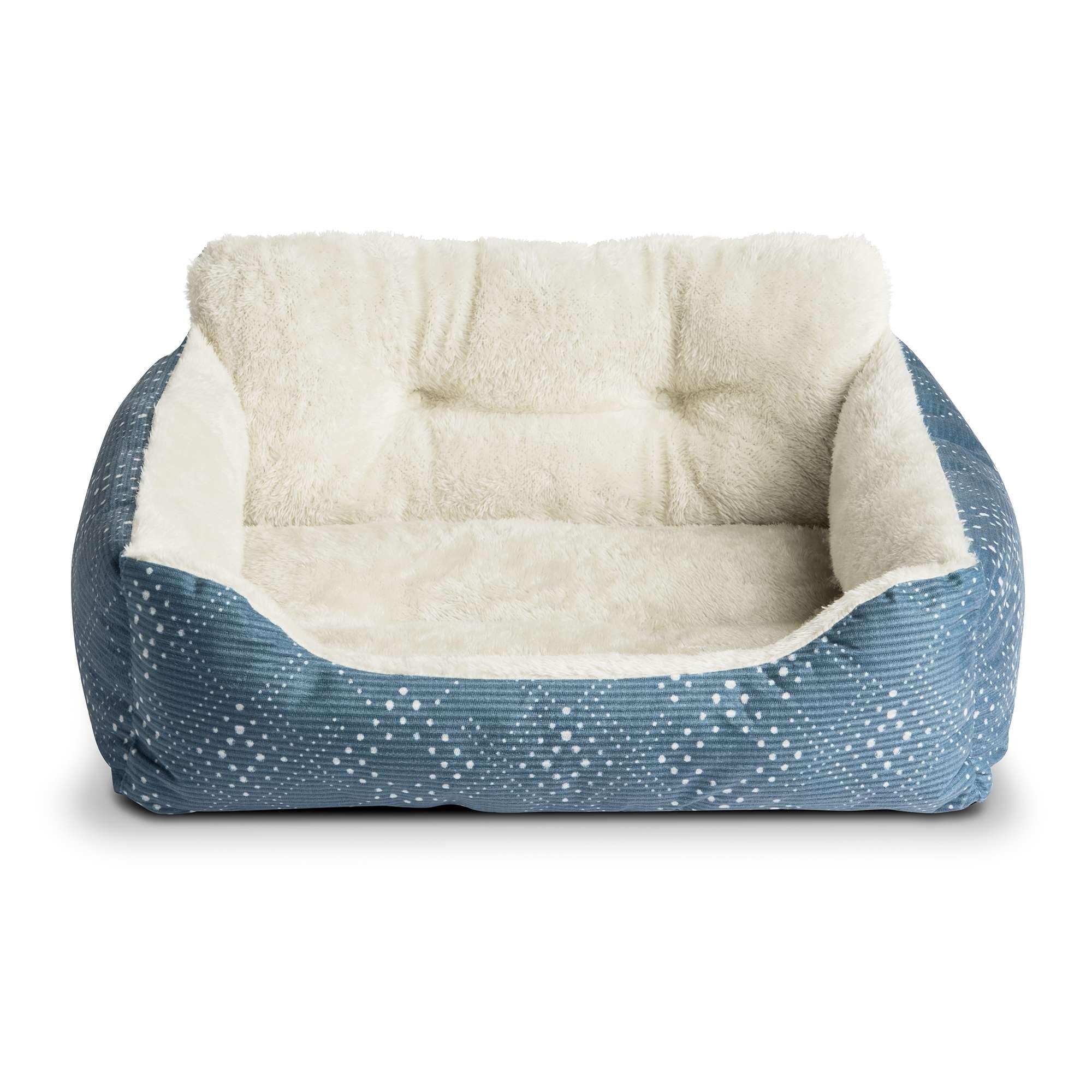 Vibrant Life Lounger Small Pet Bed, Blue 21" x 17"