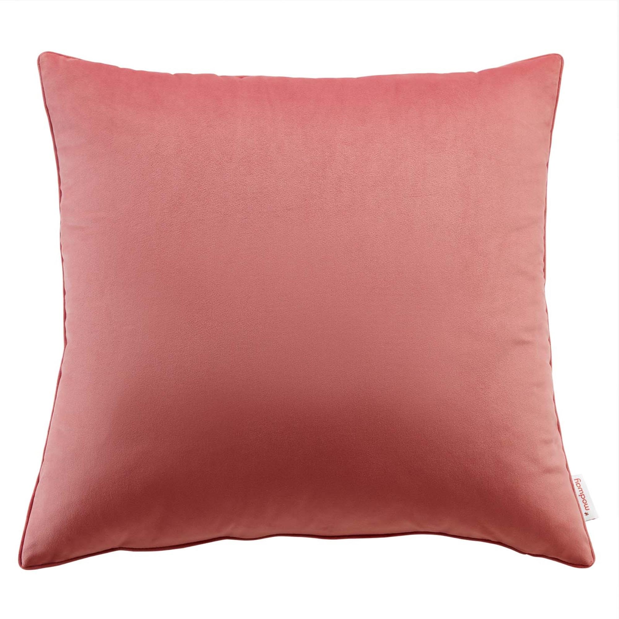 Blossom 24" Square Performance Velvet Throw Pillow