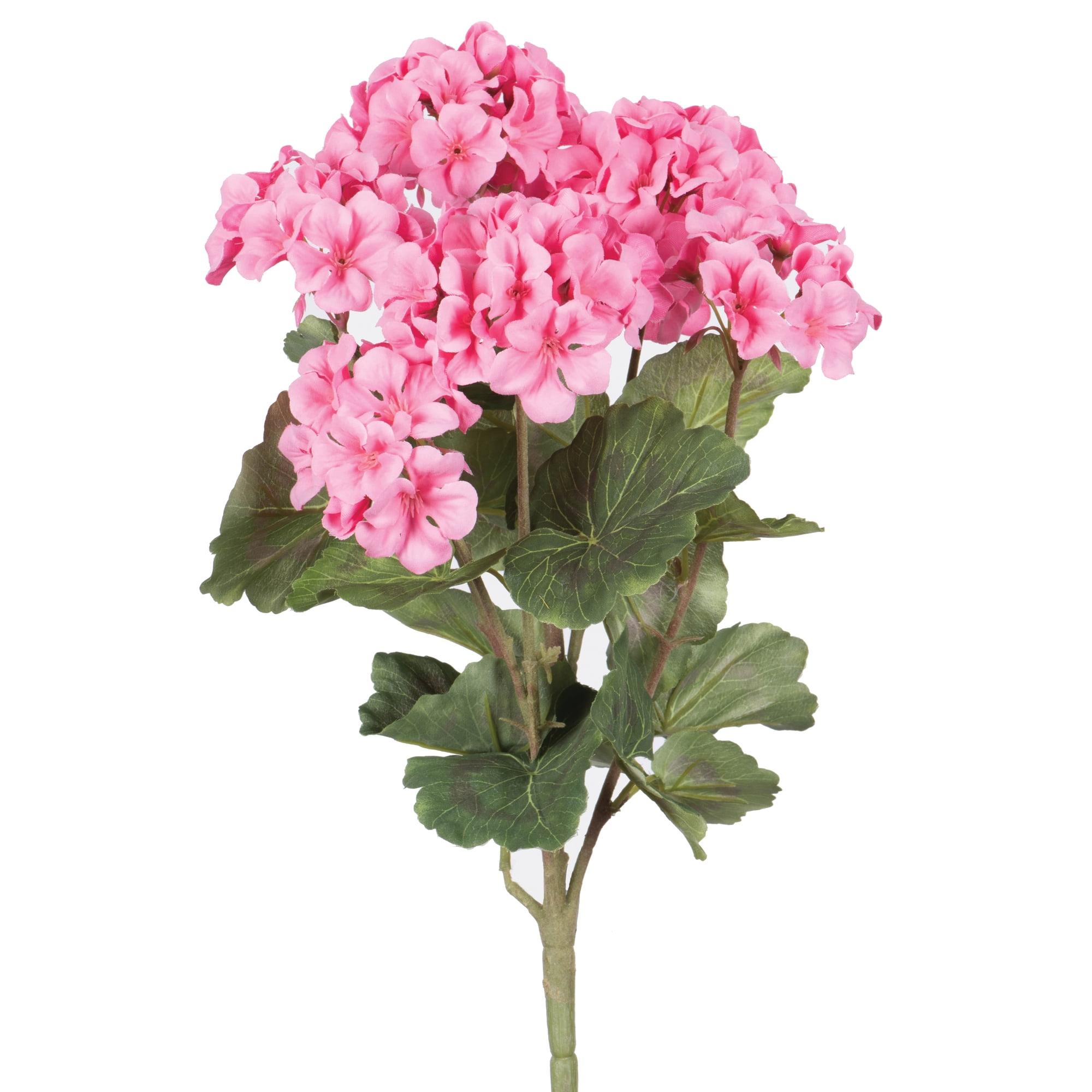 Vickerman 18" Artificial Coral Geranium Bush.