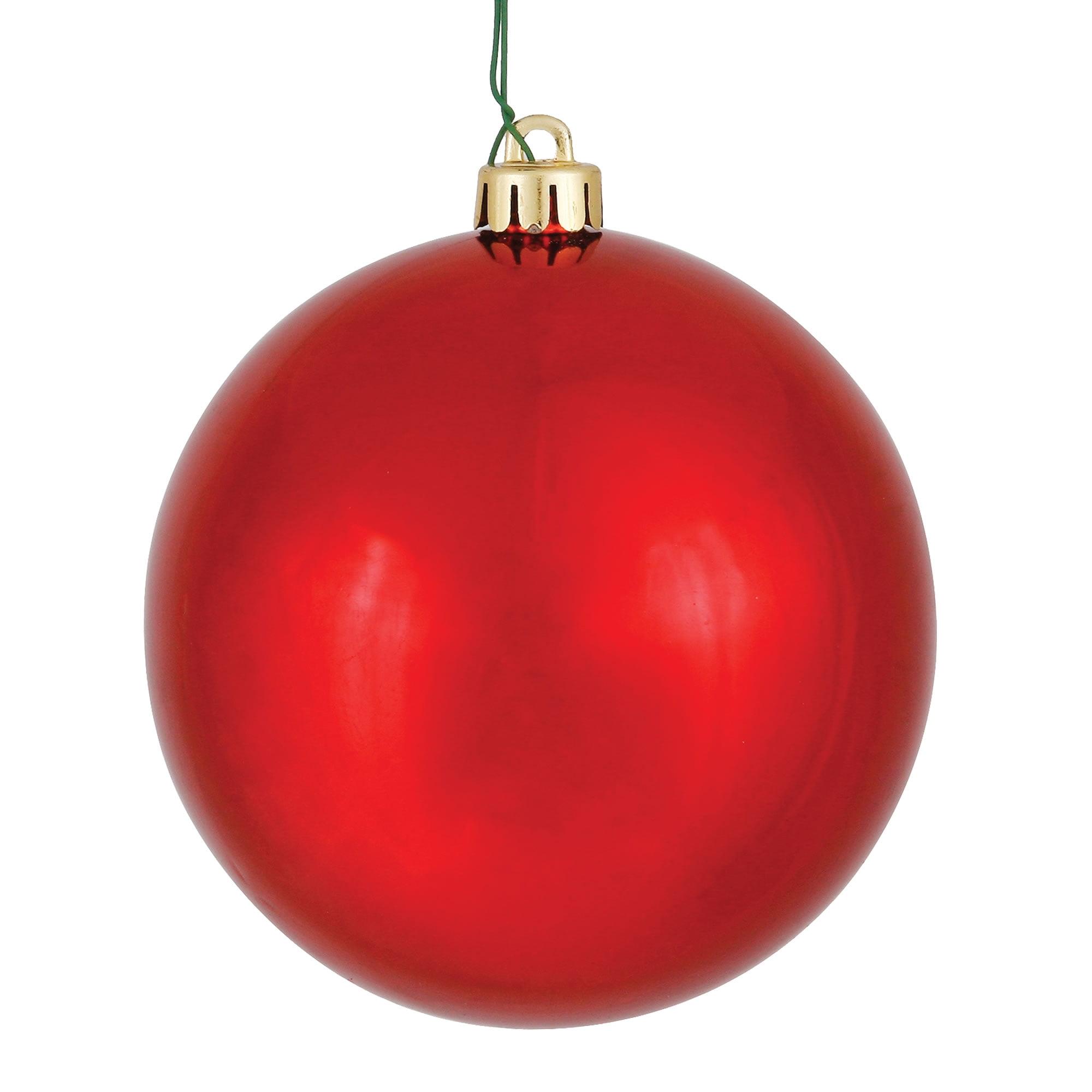 2.4" Red Shiny Shatterproof Christmas Ornament Balls, 24 Pack