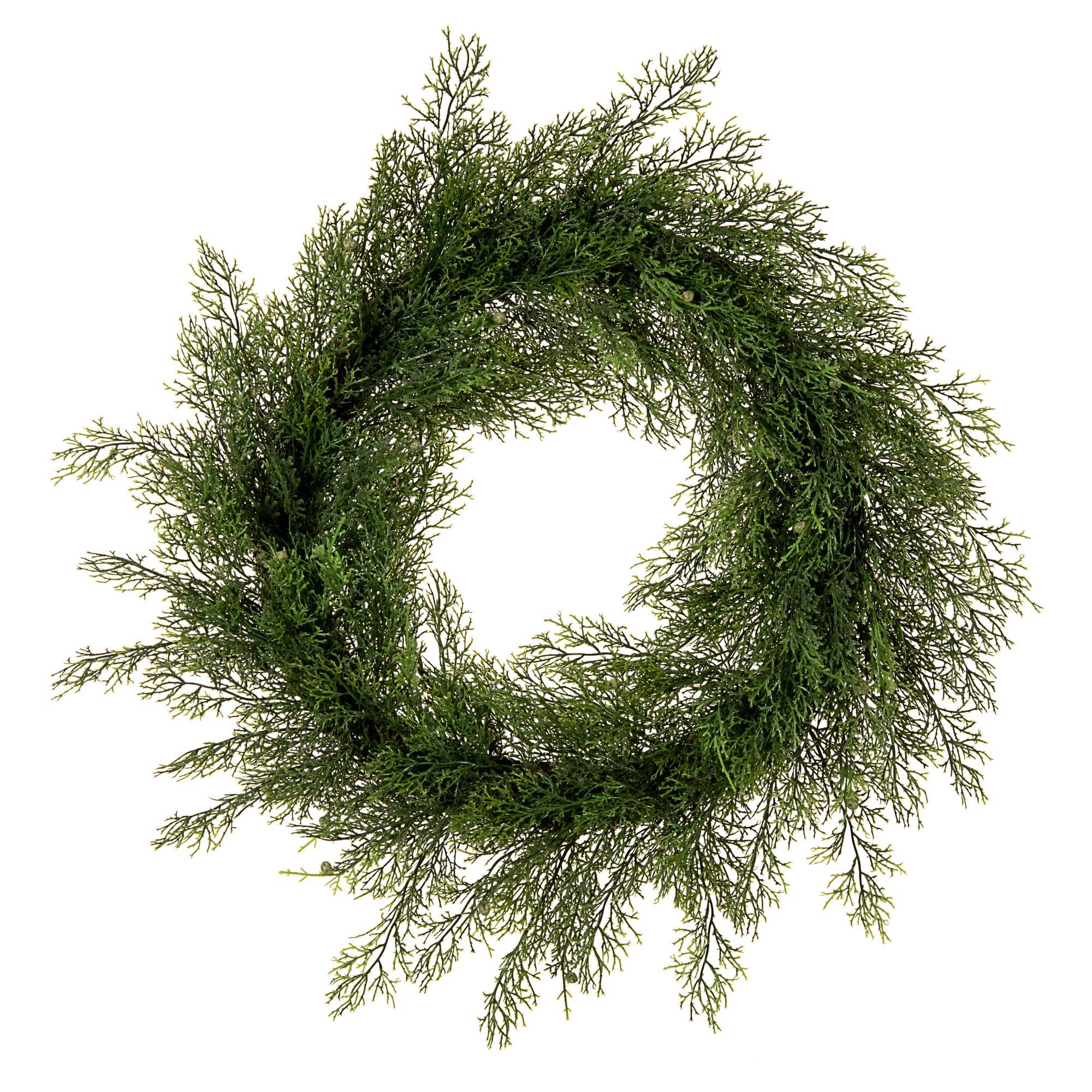 Festive Cedar Charm 24" Artificial Christmas Wreath
