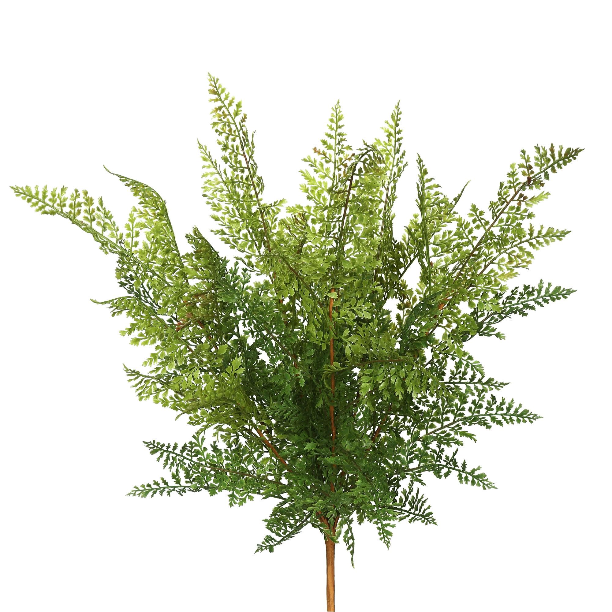 Vickerman 26" Artificial Green Fern Bush, Pack of 2