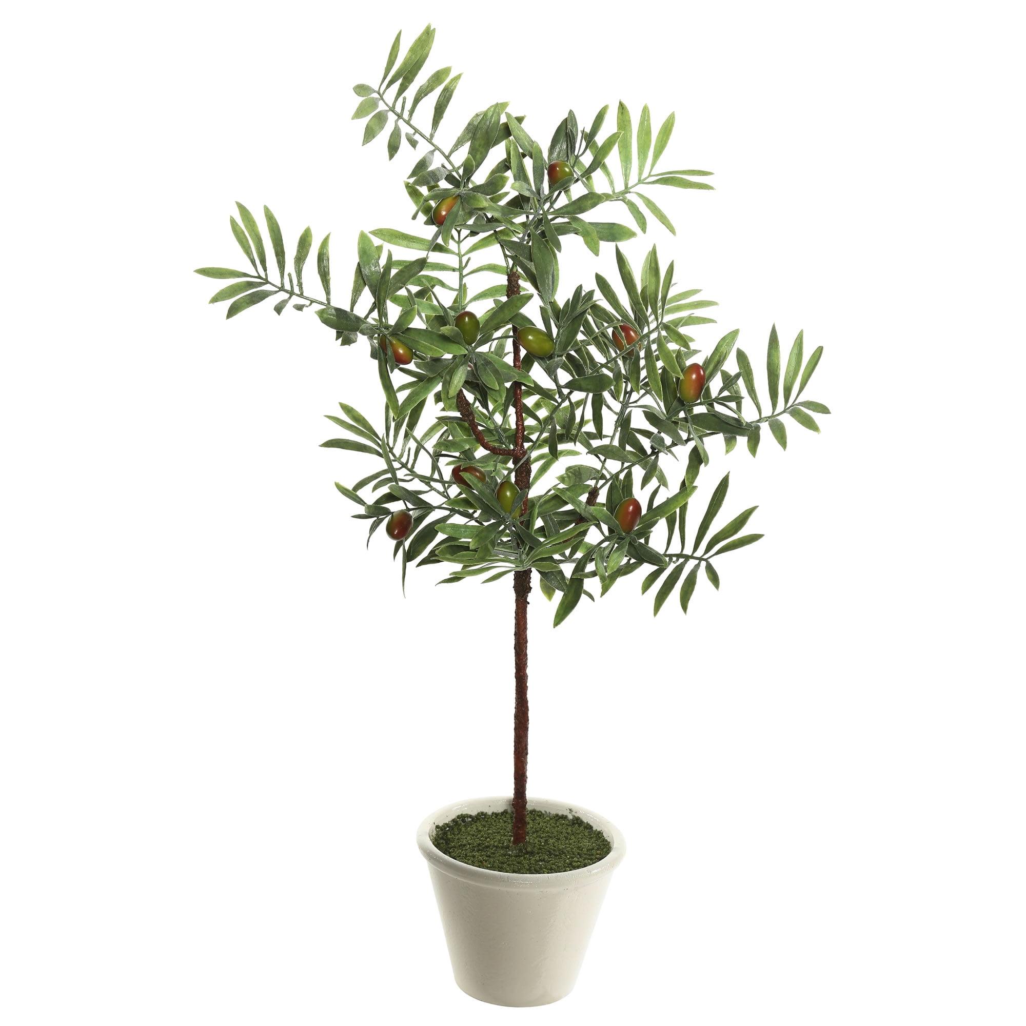 Vickerman 27" Artificial Green Olive Hill Tree.