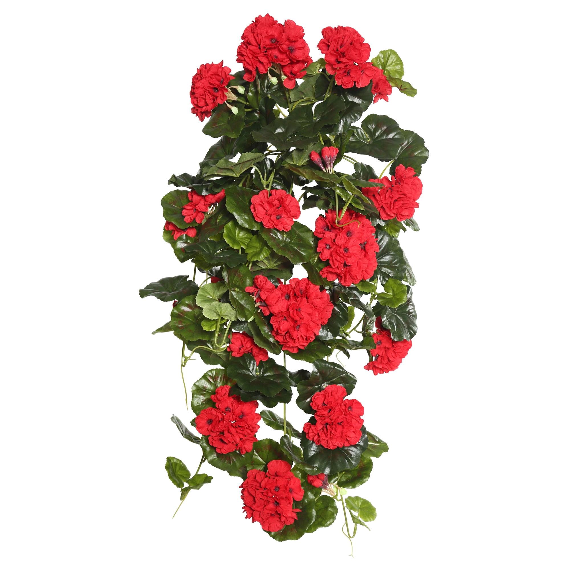 Artificial Geranium Hanging Bush