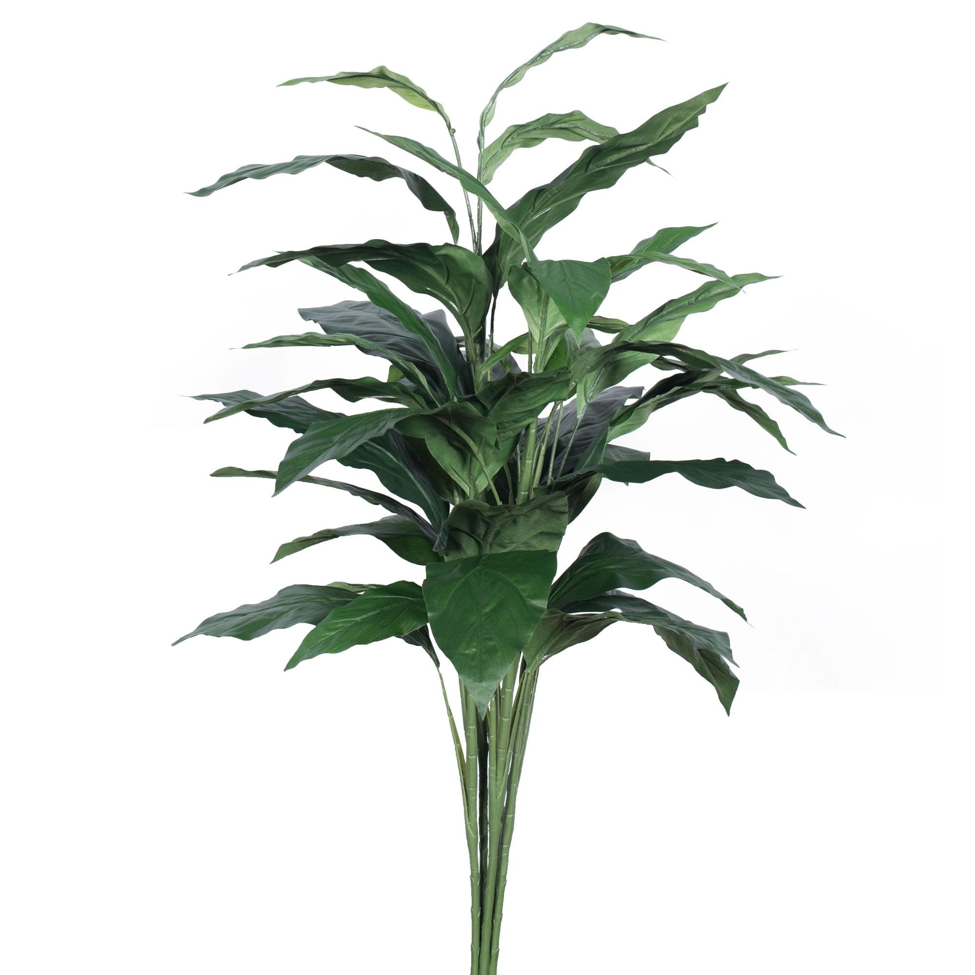 38" Green Artificial Spathiphyllum Floor Plant with 40 Leaves