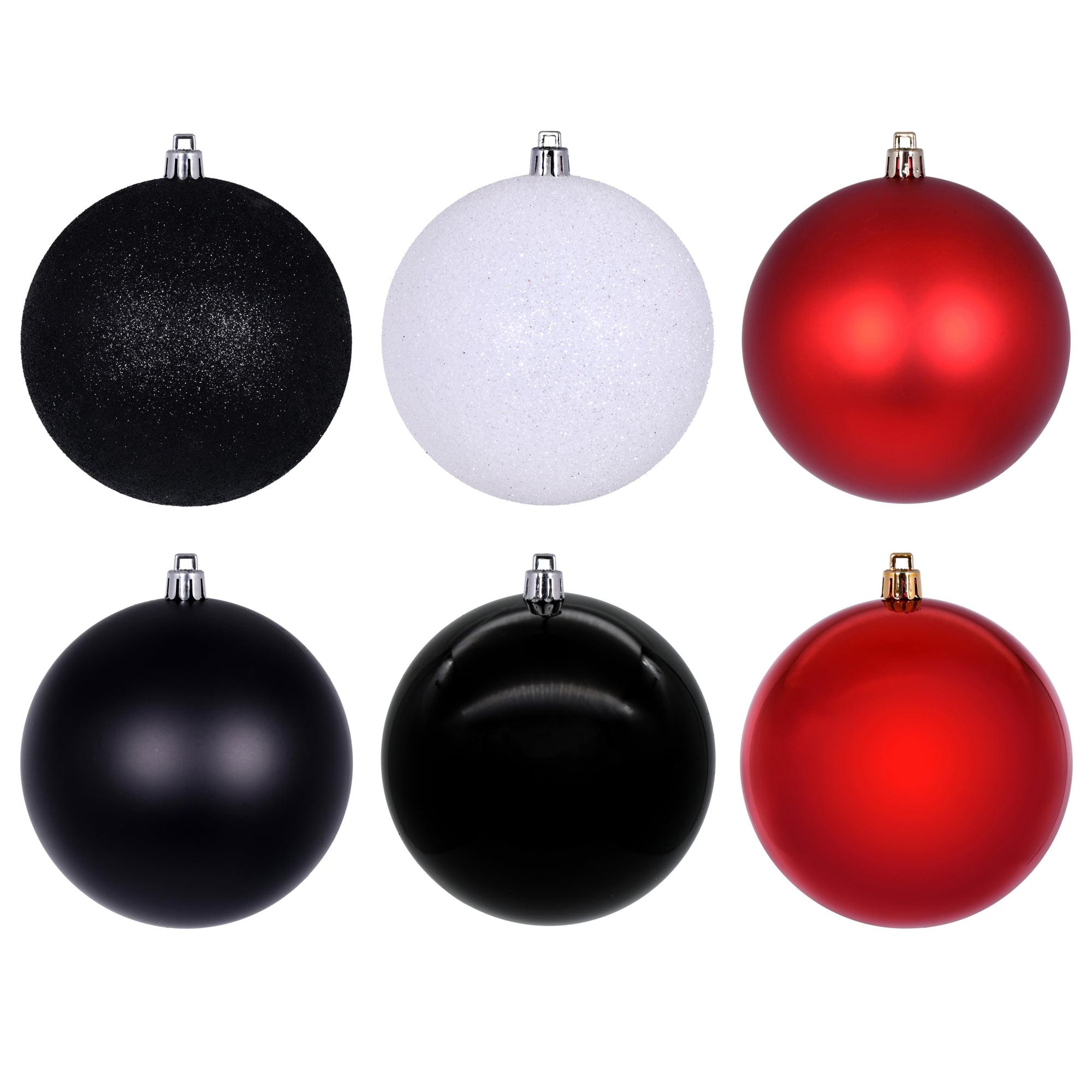 Vickerman 3" Red, Black, and White Christmas Ornament Set