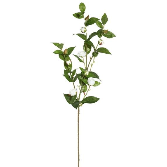 Vickerman 34'' Artificial White Tea Rose Spray. Includes 3 sprays per pack.