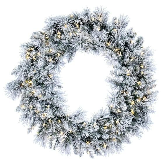 Primrue Faux Lighted Pine 36'' Wreath