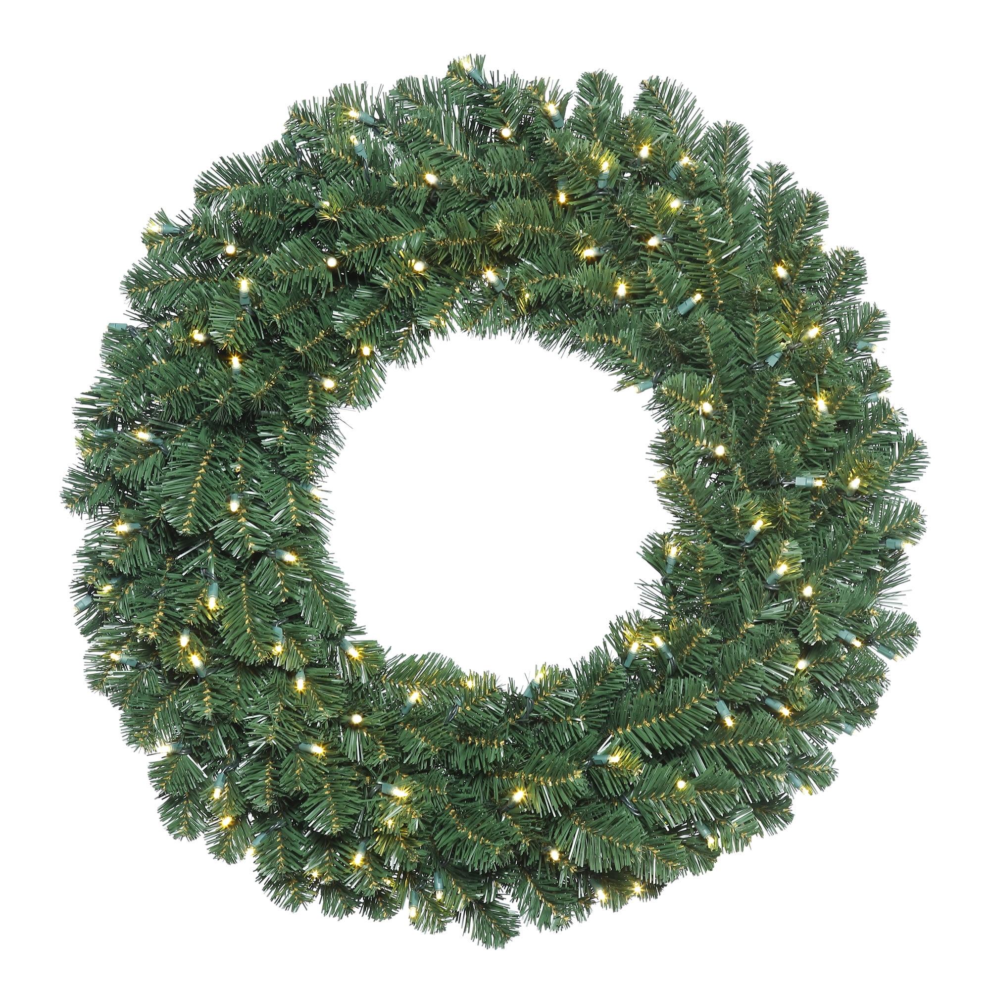 36" Green LED Prelit Artificial Christmas Wreath