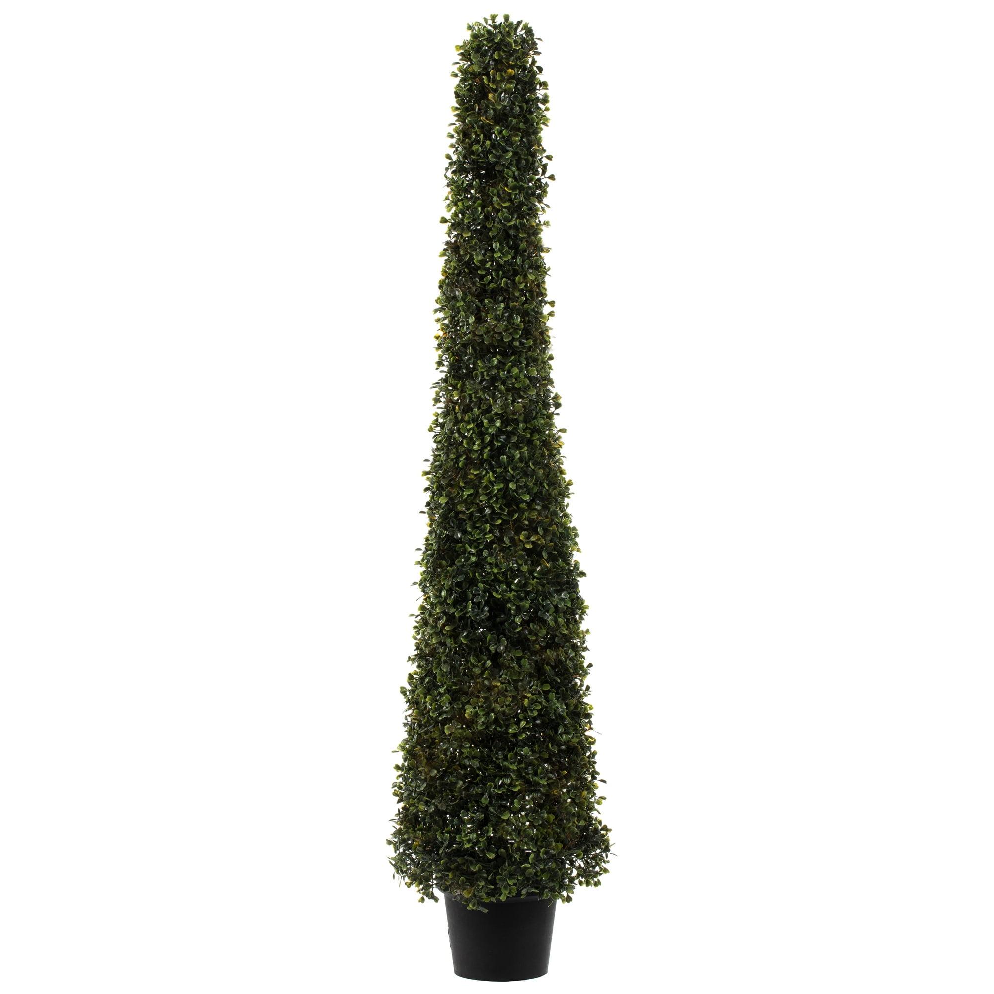 Festive Outdoor 4' Potted Boxwood Topiary in Plastic Pot