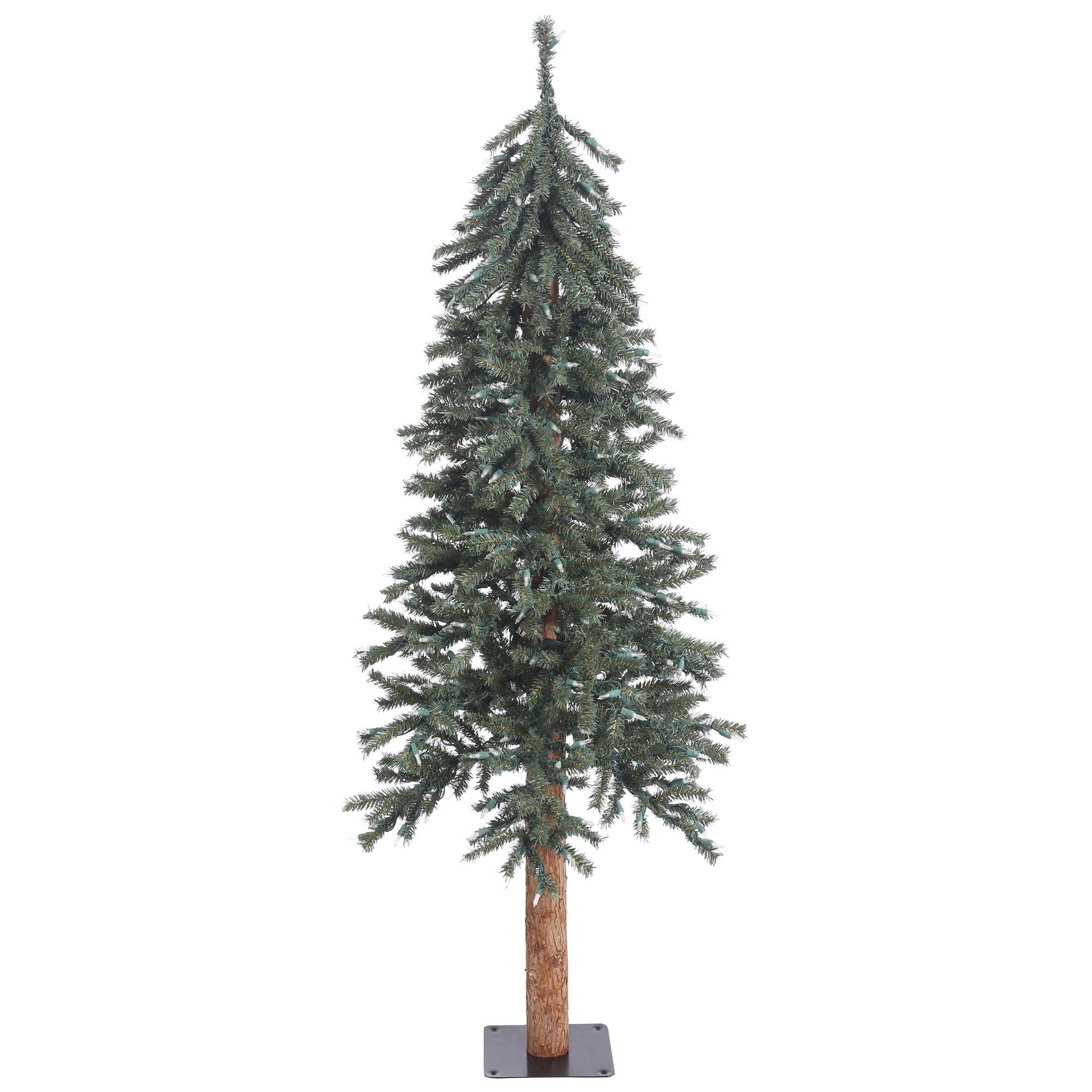 Vickerman 5' Natural Bark Alpine Artificial Christmas Tree, Unlit