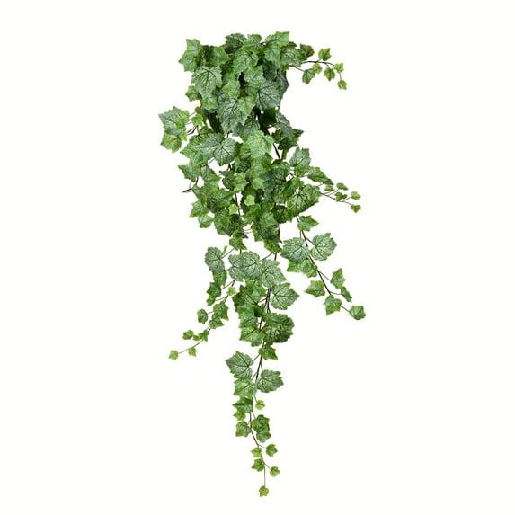 Vickerman 51" Artificial Green & White Grape Leaf Ivy Hanging Bush.