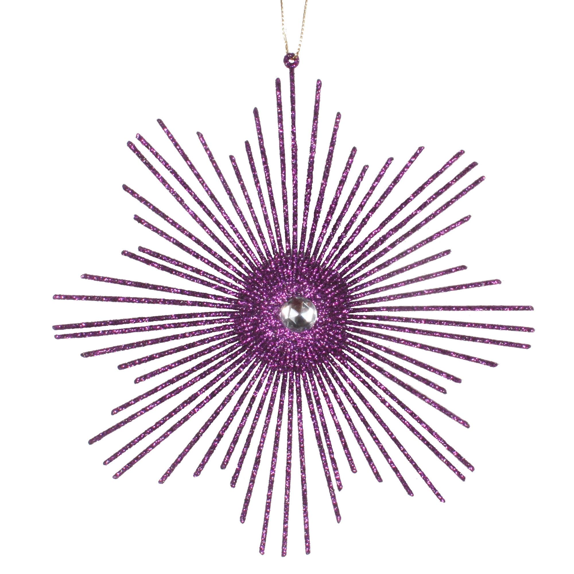 6.5" Glitter Snowflake Burst Ornament