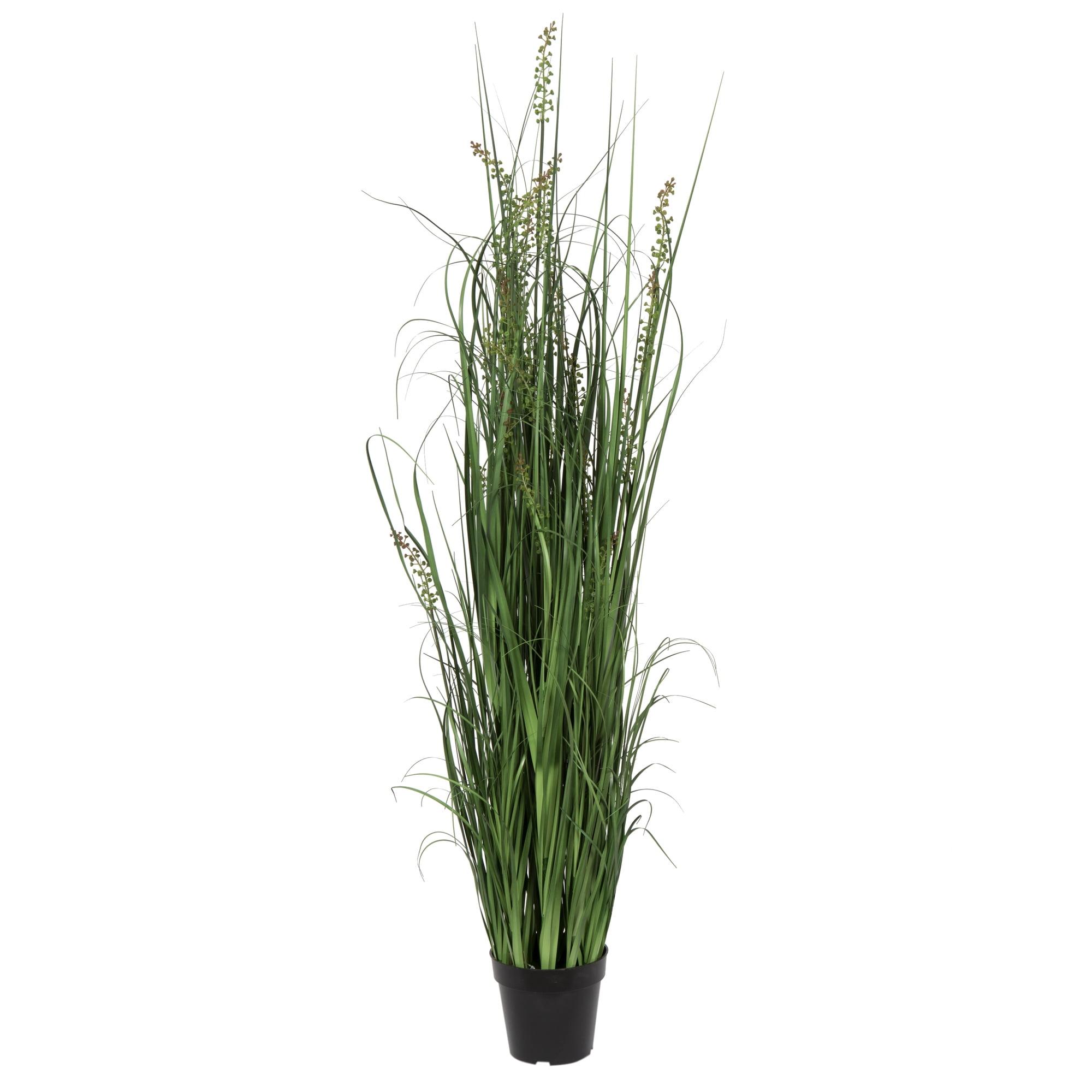 Vickerman Artificial Sheep's Grass in Pot 60": Indoor Faux PVC Grass Decor, Sheltered Outdoor Compatible