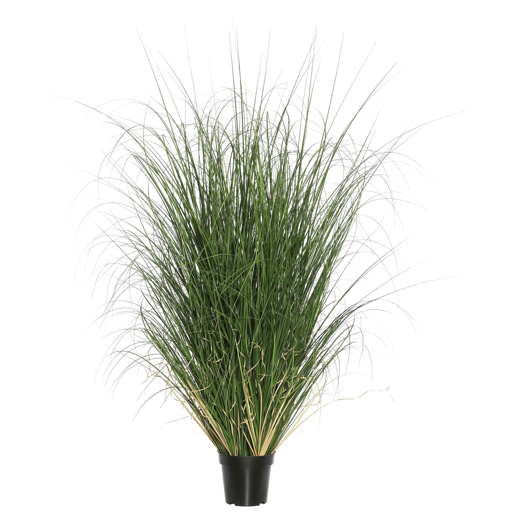 Elegant 60" Outdoor Faux Potted Green Curled Grass Arrangement