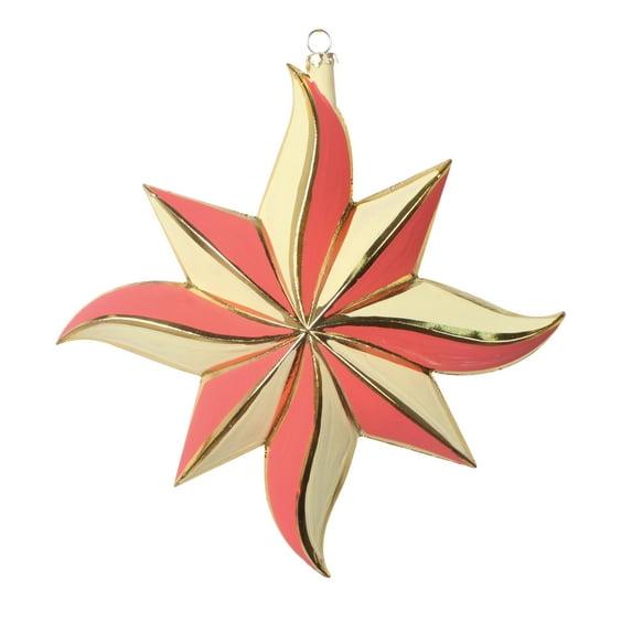 Vickerman 7.5" Coral 8 Point Star Pastel Christmas Ornament, Pack of 2