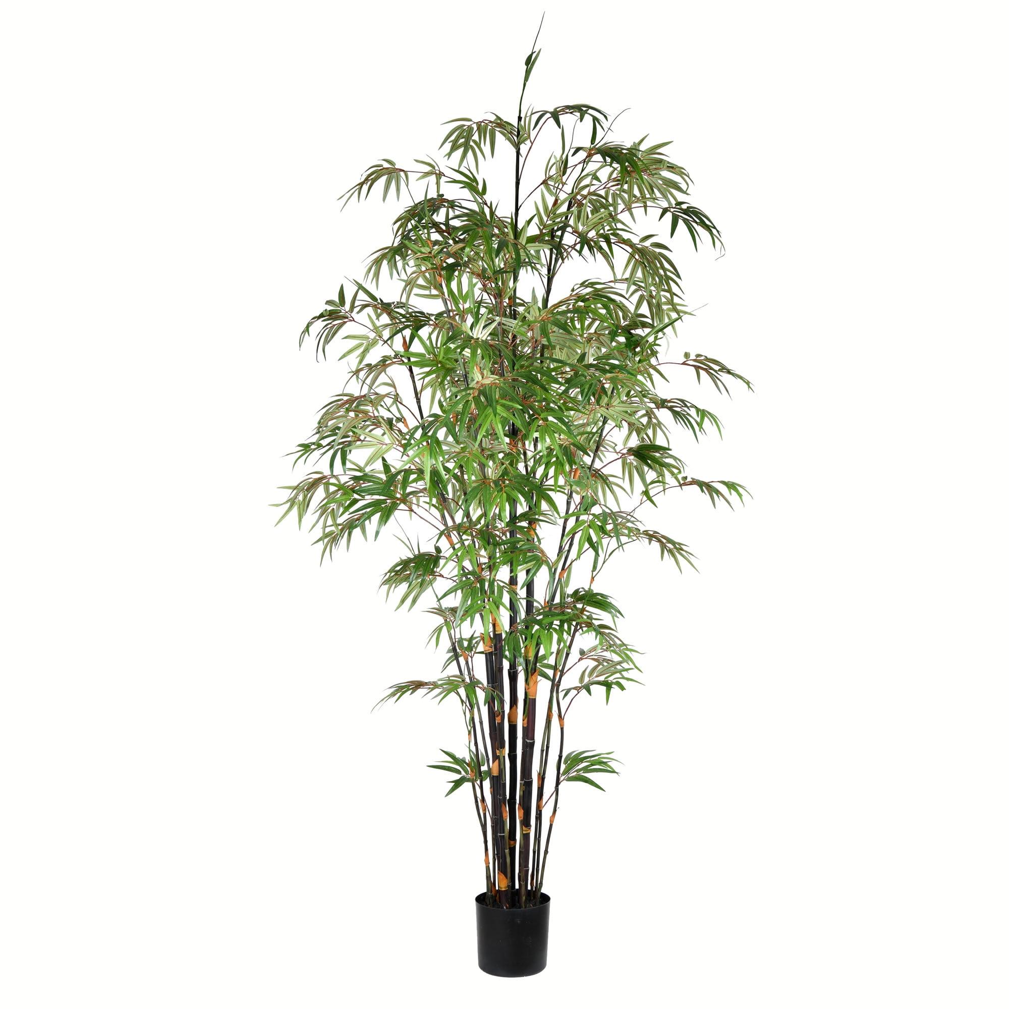 Summer Breeze 8' Potted Palm Bamboo Tree for Outdoor Decor