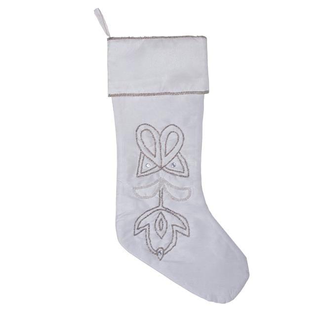 Vickerman Decorative 8" x 19" Pointed Beaded Christmas Stocking