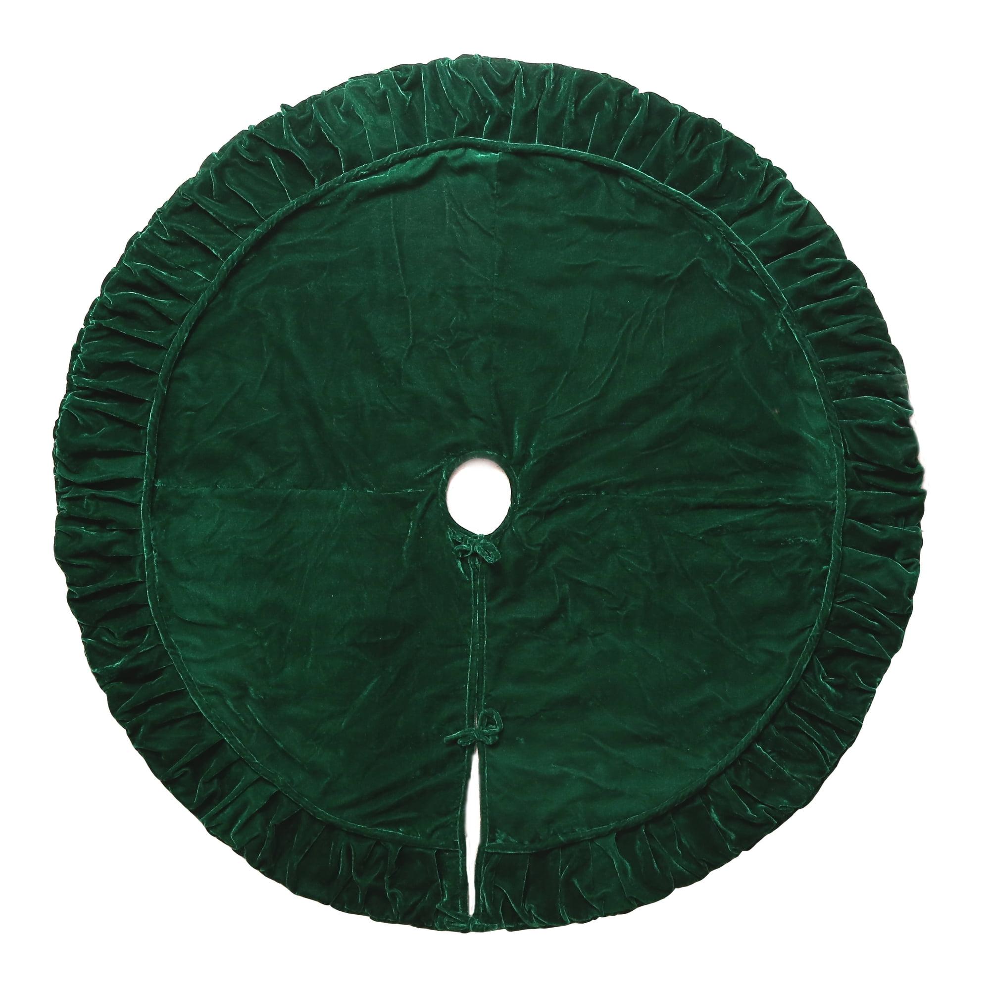 84" Emerald Green Velvet Christmas Tree Skirt