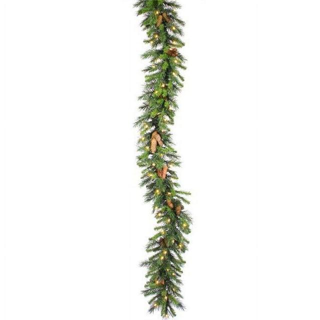 Vickerman 9' Cheyenne Artificial Christmas Garland, Warm White LED Lights