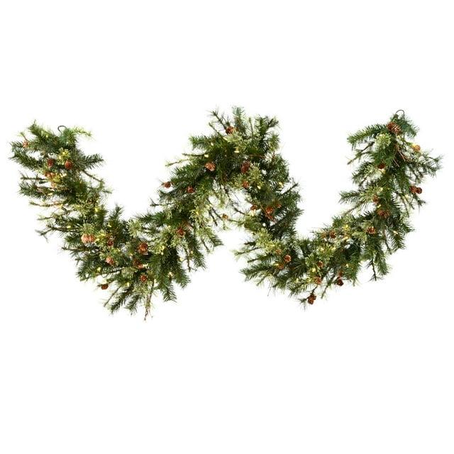 Andover Mills™ Galarza 9' Garland with Clear/White Lights | Wayfair