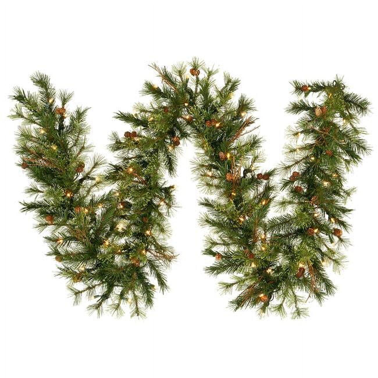 Rustic Pine and Grapevine 27'' Artificial Christmas Garland with Pine Cones