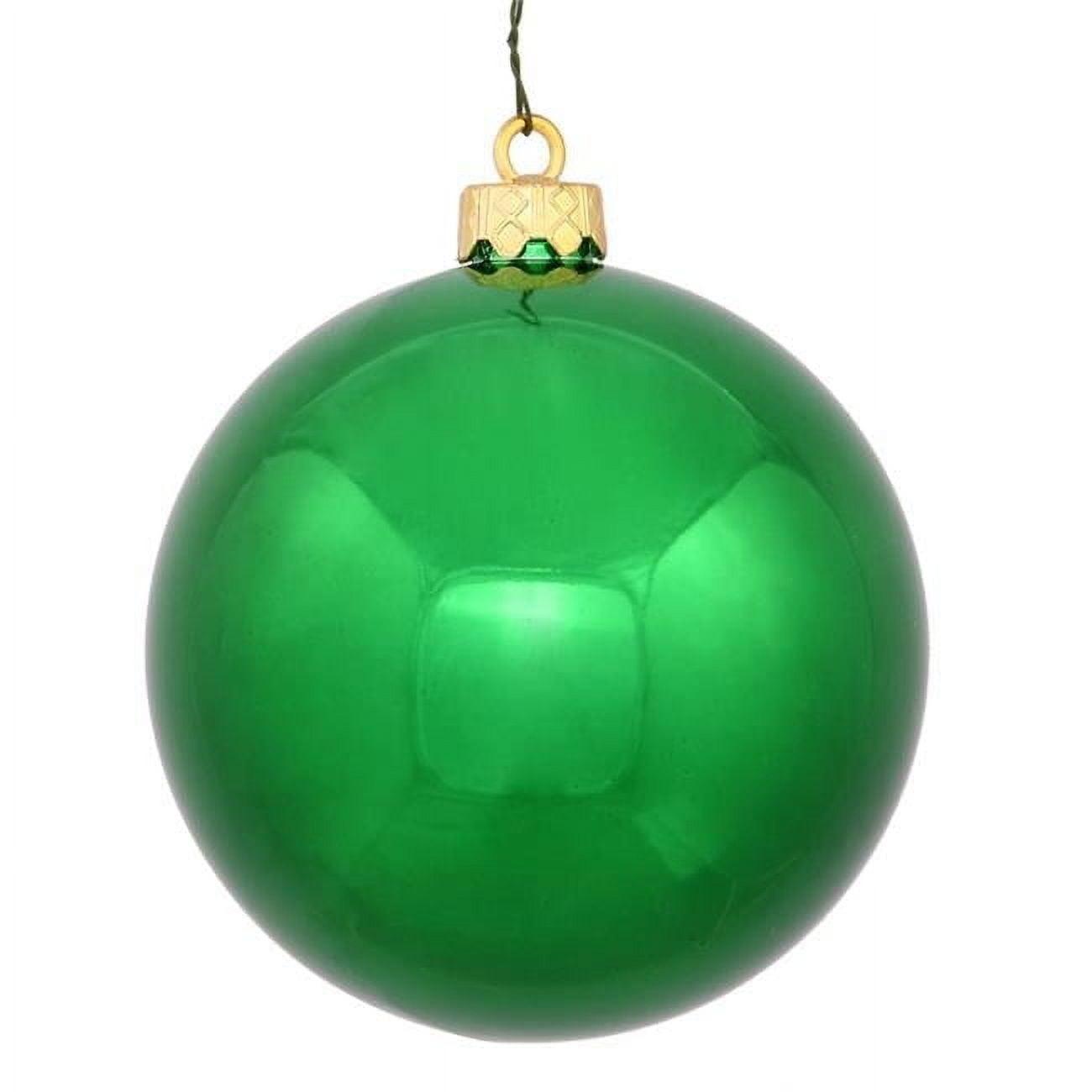 Vickerman 3" Christmas Green Shiny Ball Ornament, 32 per Box