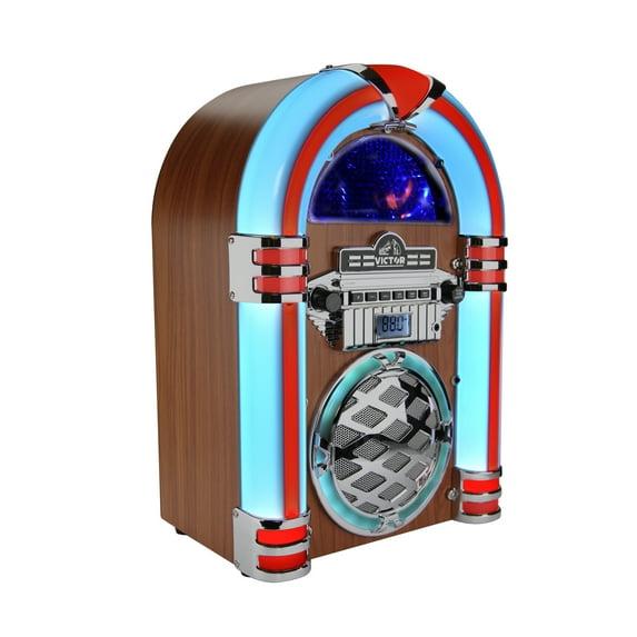 Victor Bluetooth Jukebox Speaker with FM Radio & Multicolor LED Lighting