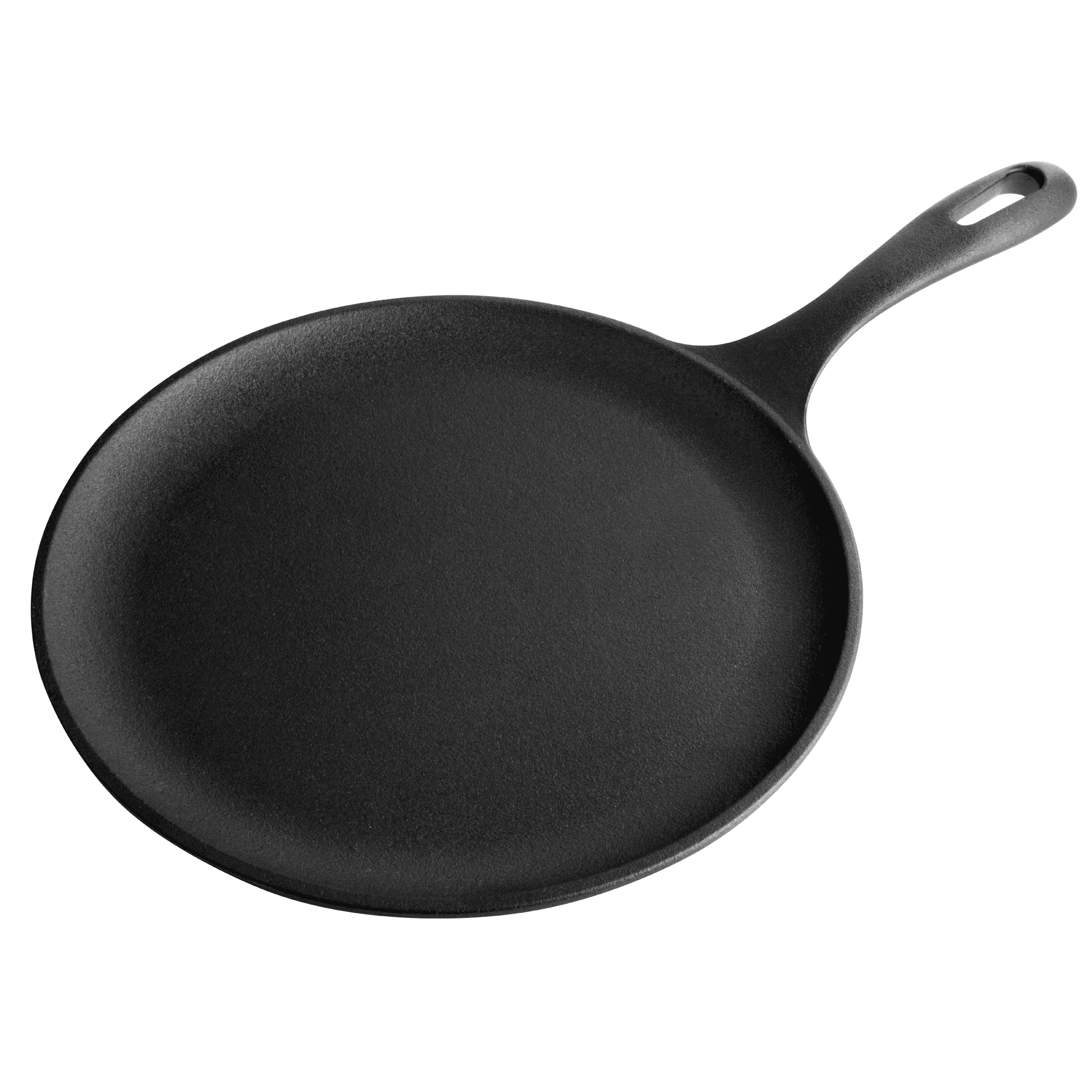 Victoria Preseasoned Cast Iron 10.5" Griddle Pan with a Long Handle