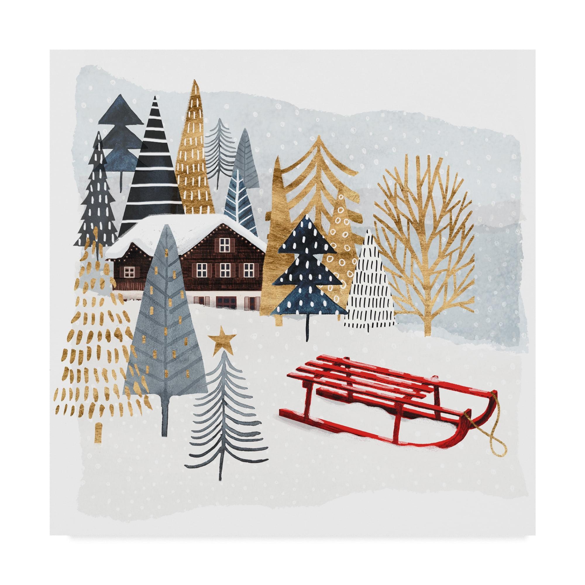 Trademark Fine Art -Victoria Borges 'Christmas Chalet Ii' Canvas Art